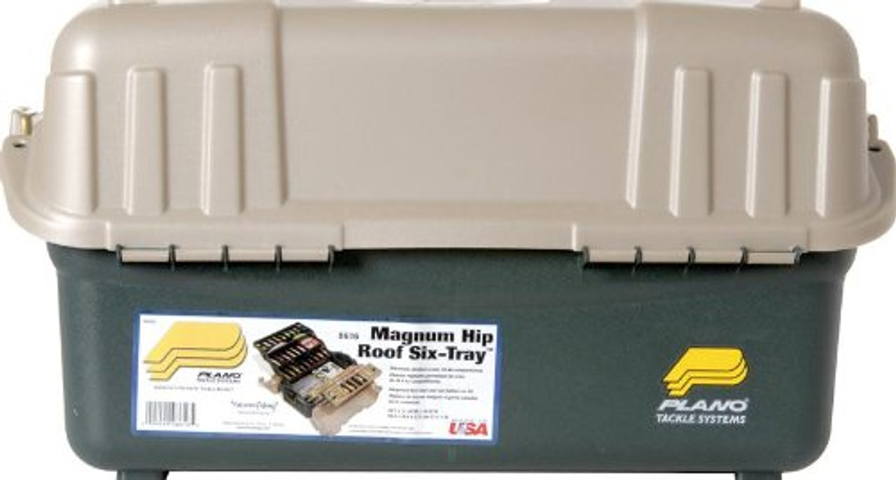 Plano - Hip Roof Tackle Box w/6-Trays - Green/Sandstone