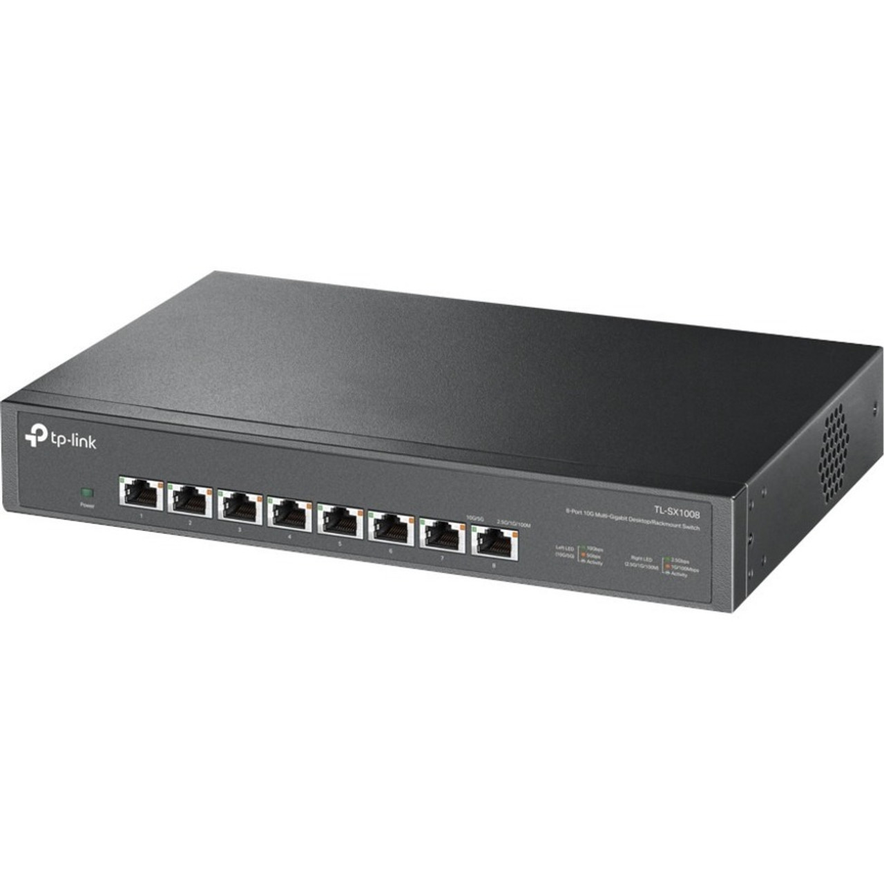 TP-Link TL-SX1008 - 8 Port 10G/Multi-Gig Unmanaged Ethernet Switch -  Limited Lifetime Protection