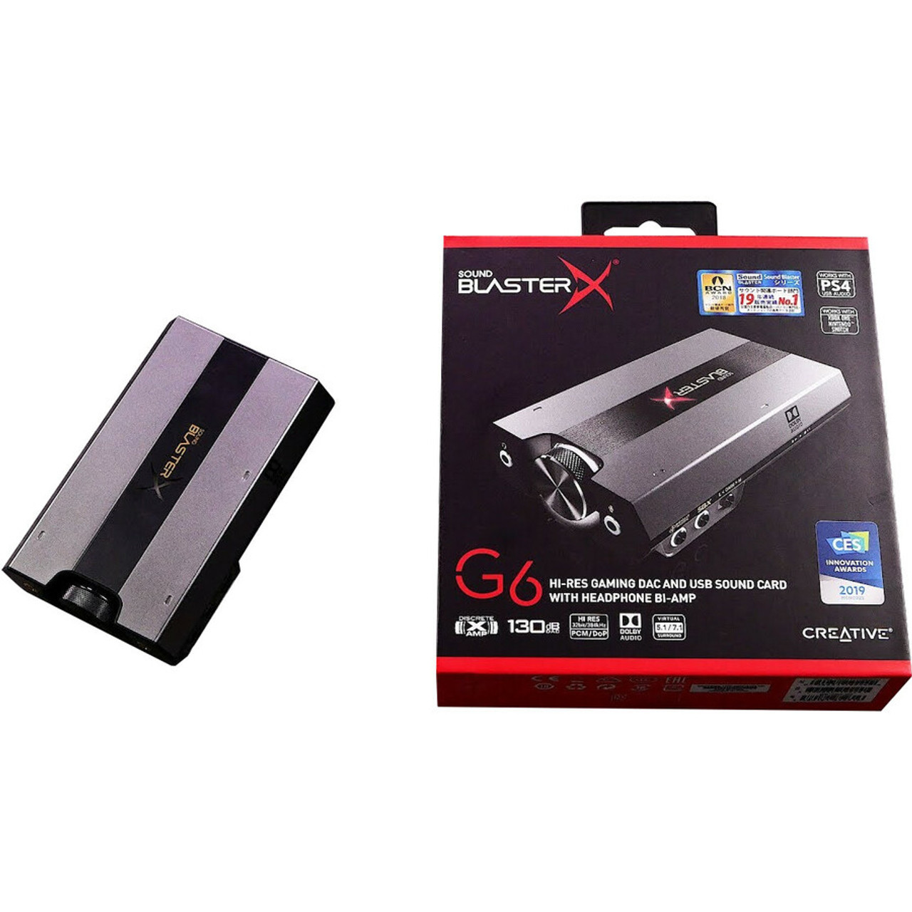 PC周辺機器 PlayStation4 - sound BlasterX G6 Amazon.com: Sound BlasterX G6 Hi-Res 130dB 32bit/384kHz