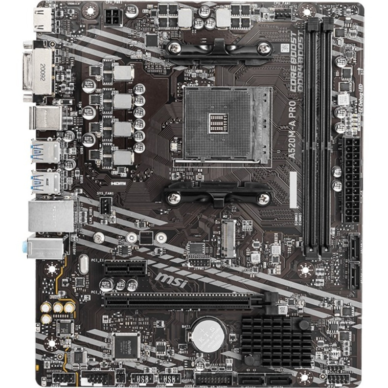 MSI A520M A PRO Desktop Motherboard AMD A520 Chipset Beach Audio