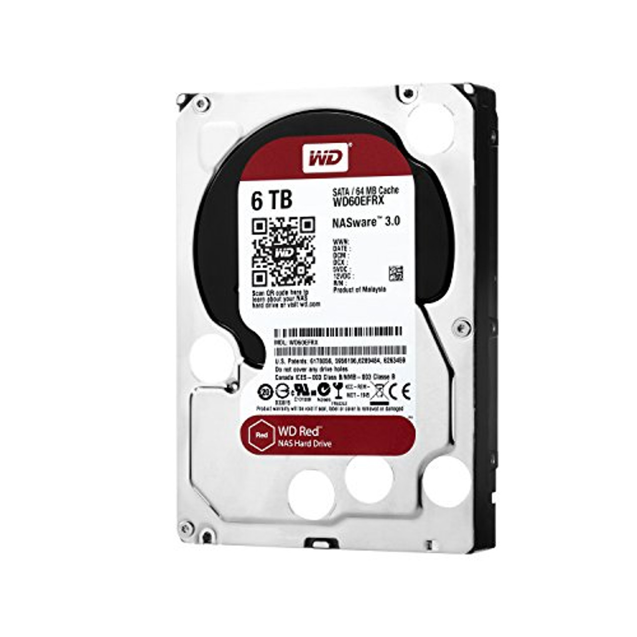 Western Digital - WD60EFRX　6TB HDD　SATA WD Red WD60EFRX 6 TB Hard Drive - SATA (SATA/600) - | Beach