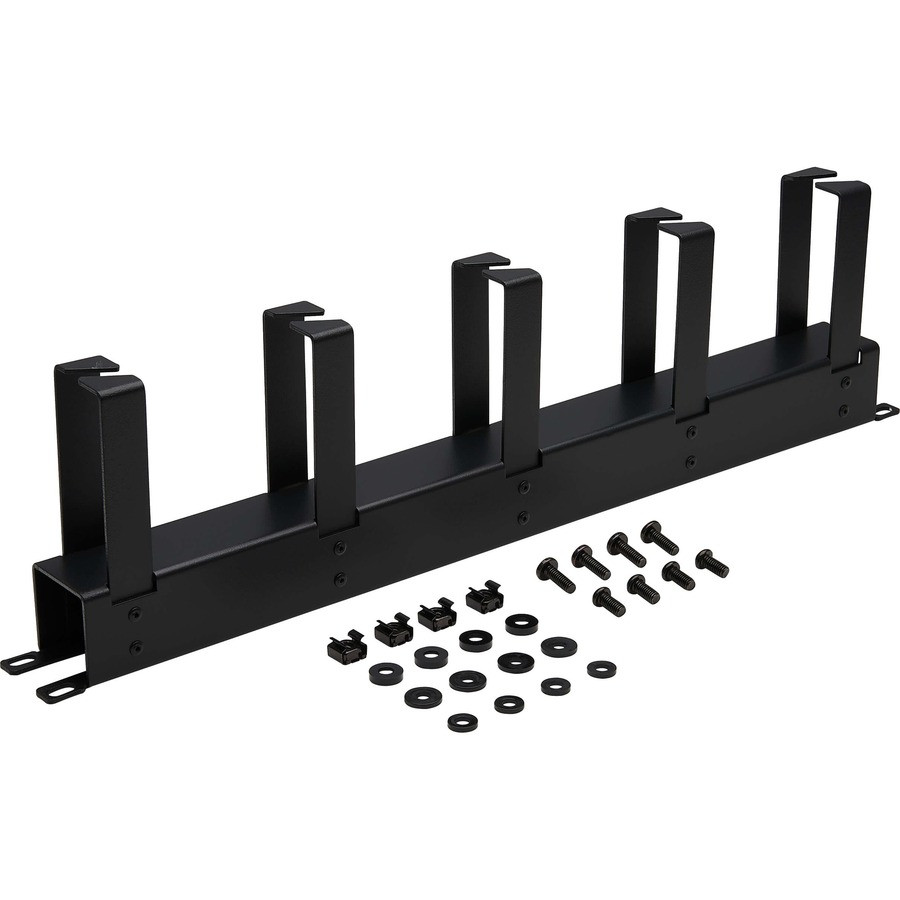 1U Horizontal Cable Manager with D-Rings - Thumbnail 2