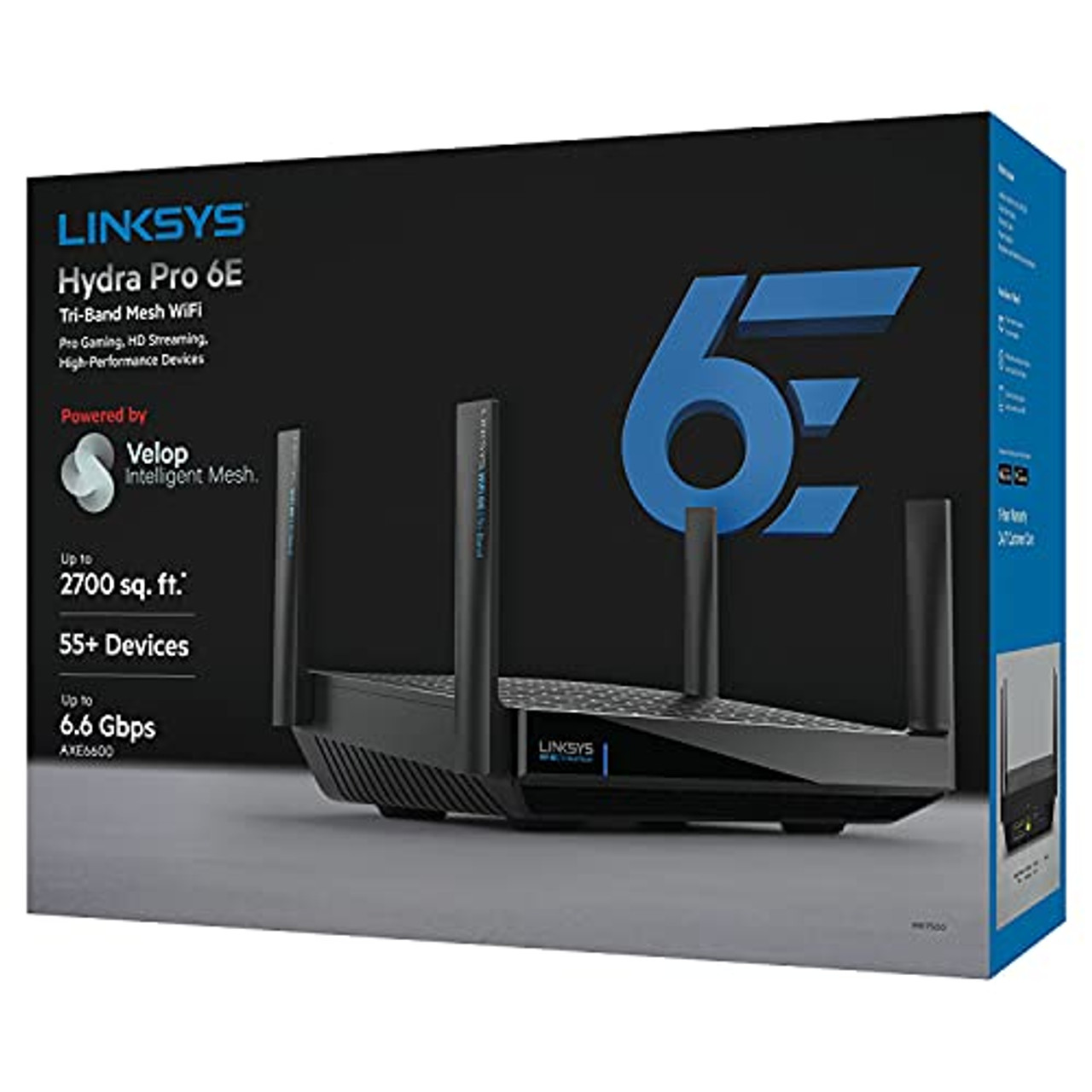 Linksys Hydra Pro AXE6600 Wi-Fi 6E Tri-Band Router Black MR7500 - Best Buy