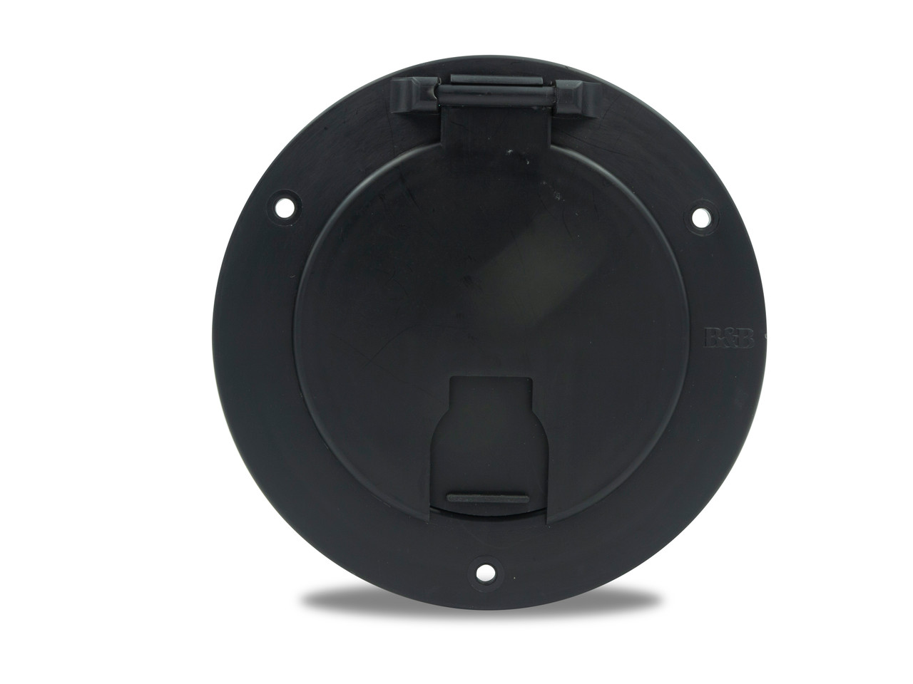 Thetford 94329 Deluxe Round Electric Cable Hatch - Polar White, Fits 30 & 50 Amp Cords (UV Stable) - View #13