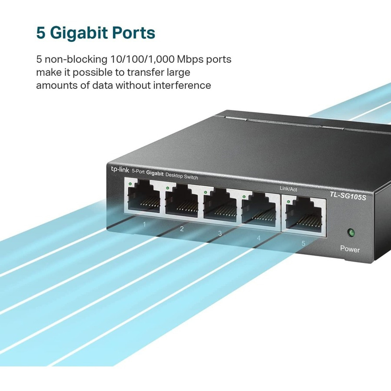 5 Port Gigabit Ethernet Switch 10/100/1000 Mbps 