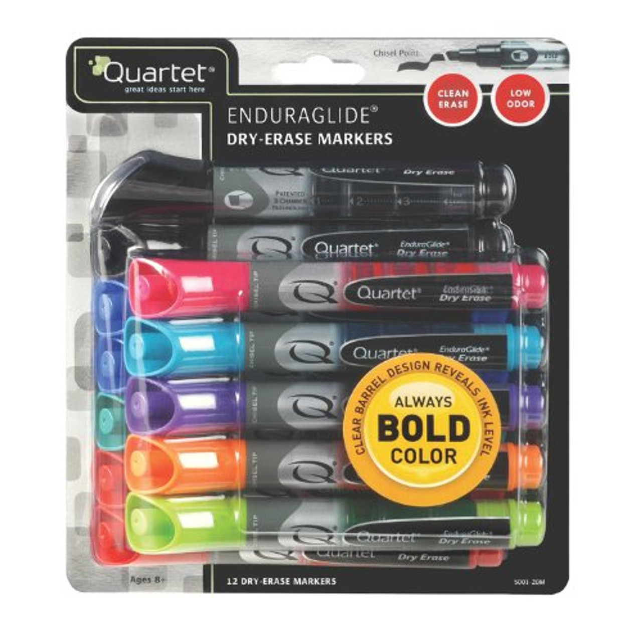 Quartet EnduraGlide 5001-20M Chisel Tip Dry Erase Marker Set