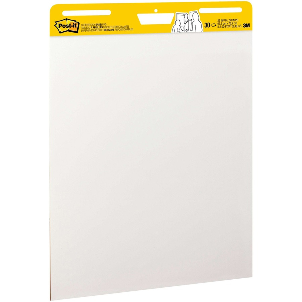 Post-it® Super Sticky Easel Pad, 25 x 30, White - 30 Sheets/Pad, 2 Pads