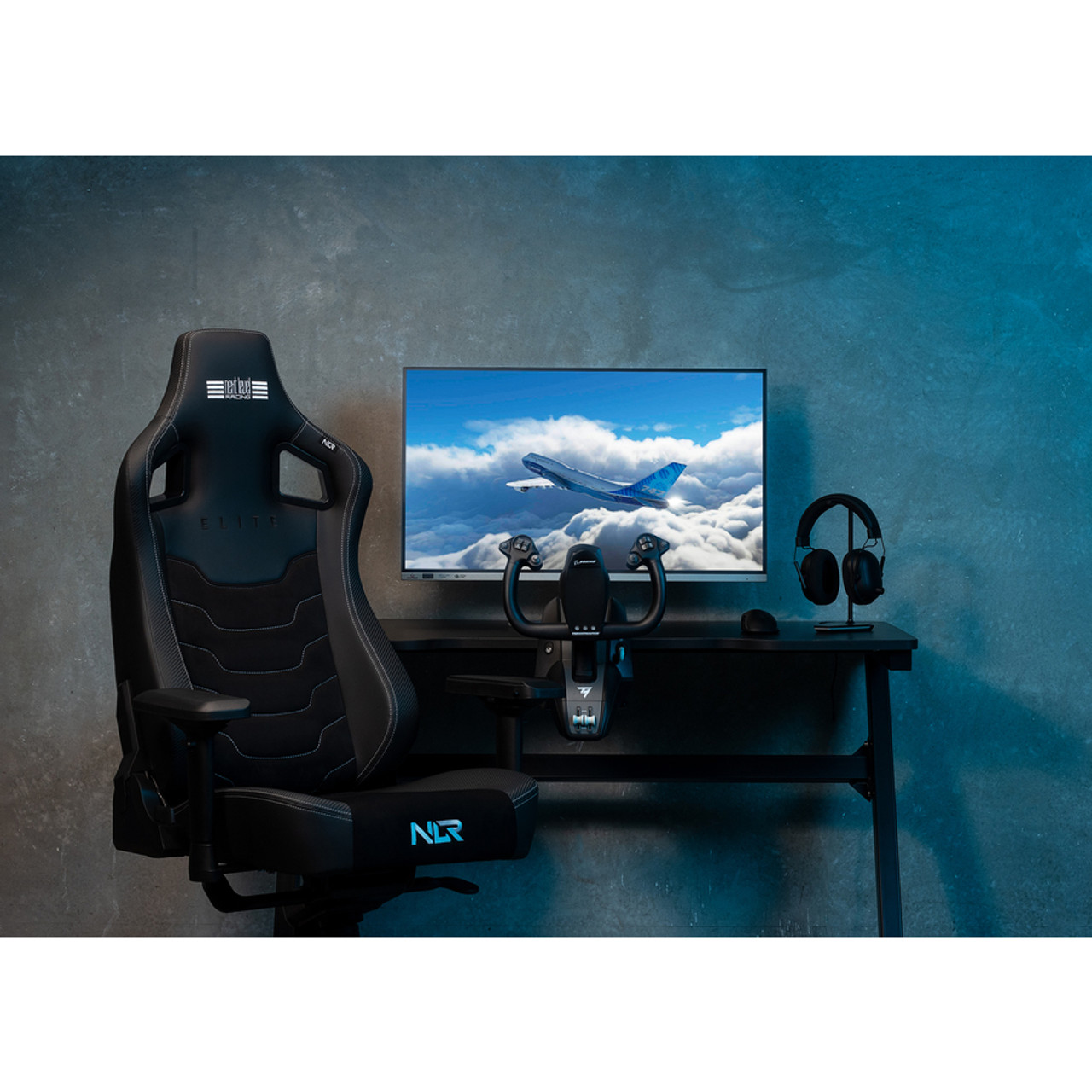 Next Level Racing Elite Gaming Chair Leather Suede Beach Audio