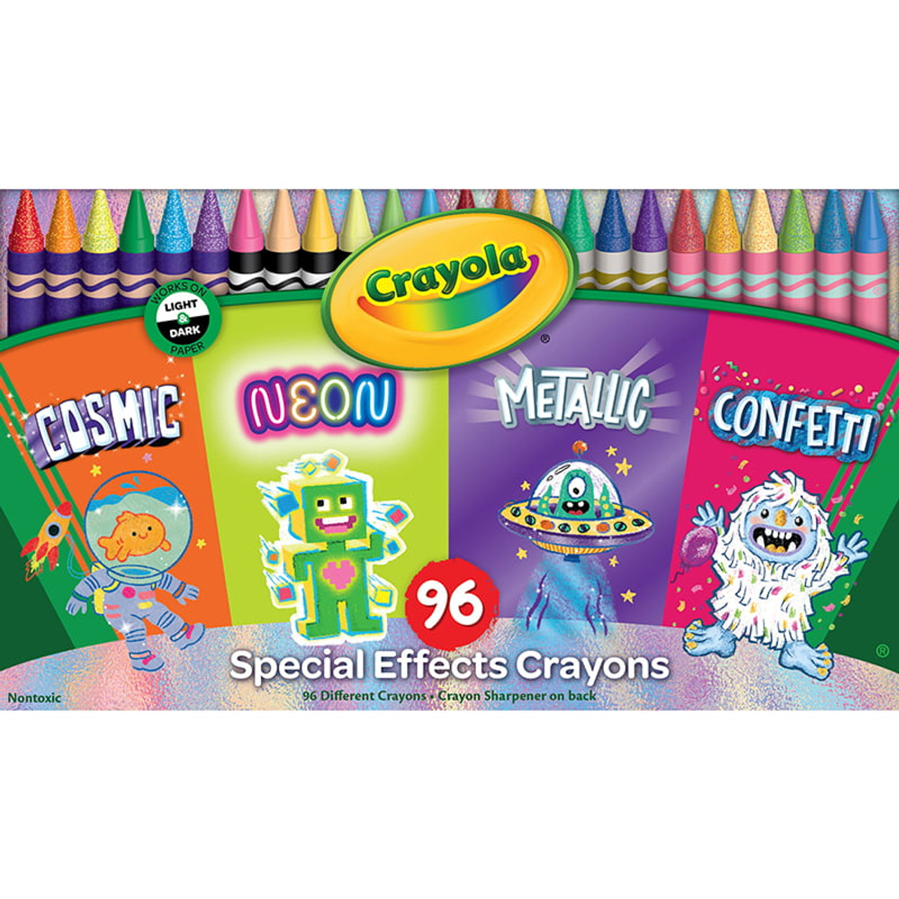 120 Specialty Crayola Crayons: Pearl, Glitter, Metallic, Neon and