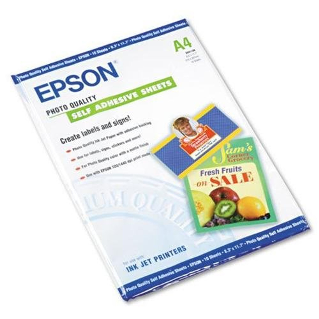 Epson Self-adhesive - A4 - 8.3 X 11.7 - Matte - 10