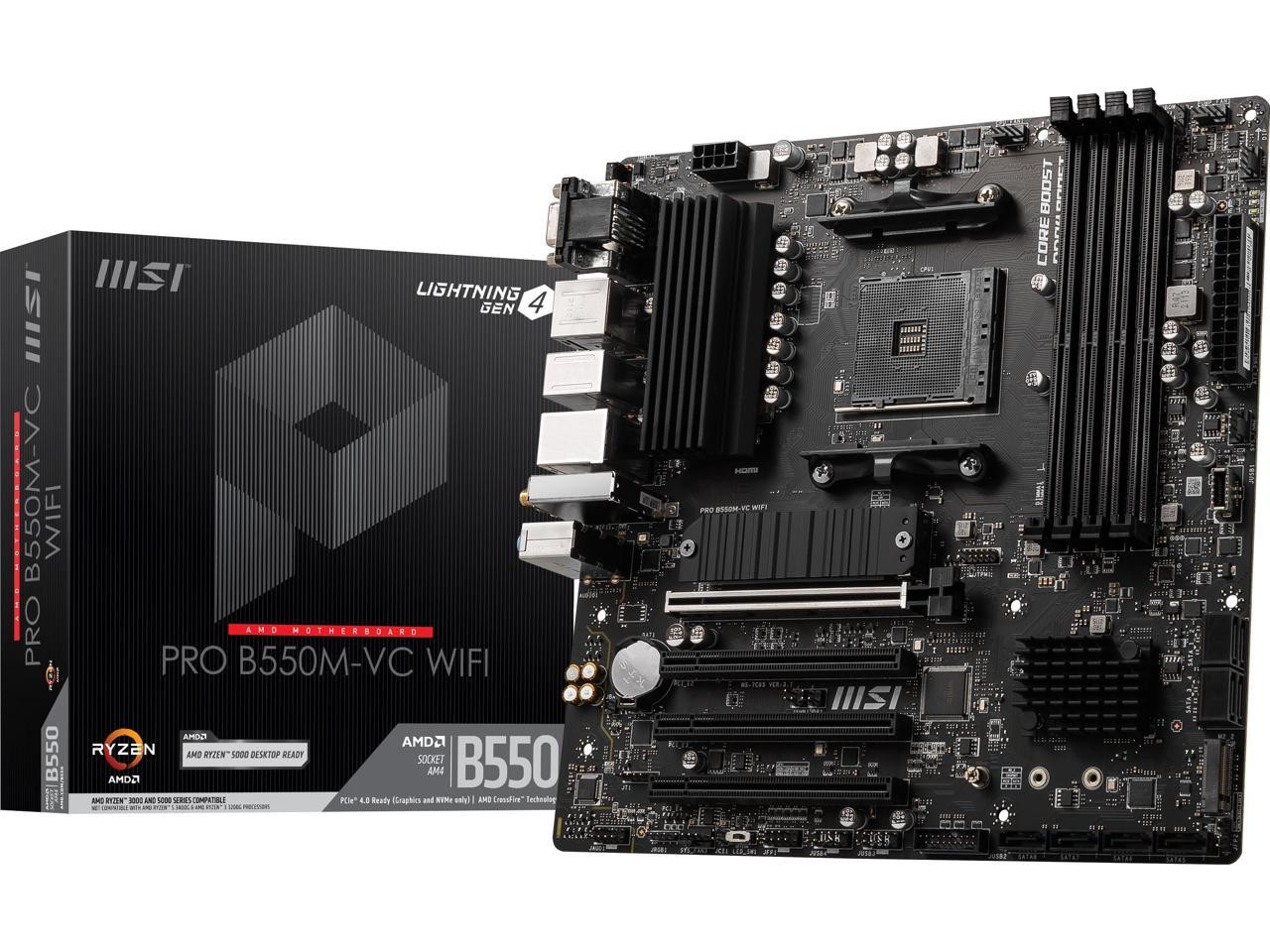 MSI B550M-VC WIFI Gaming Desktop Motherboard - AMD B550 | Beach Audio