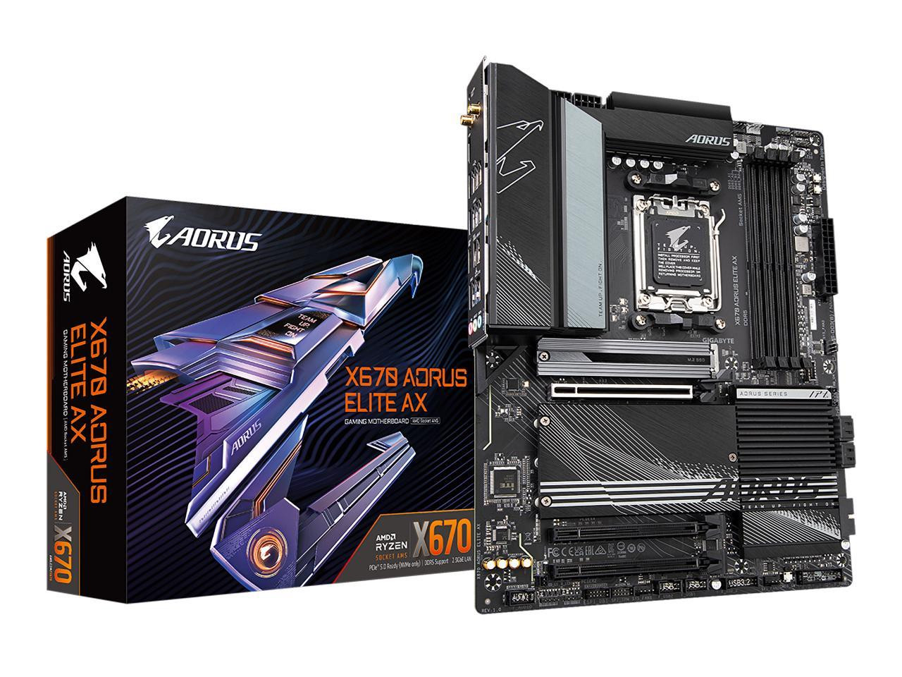 Aorus X670 ELITE AX Gaming Desktop Motherboard AMD Beach Audio