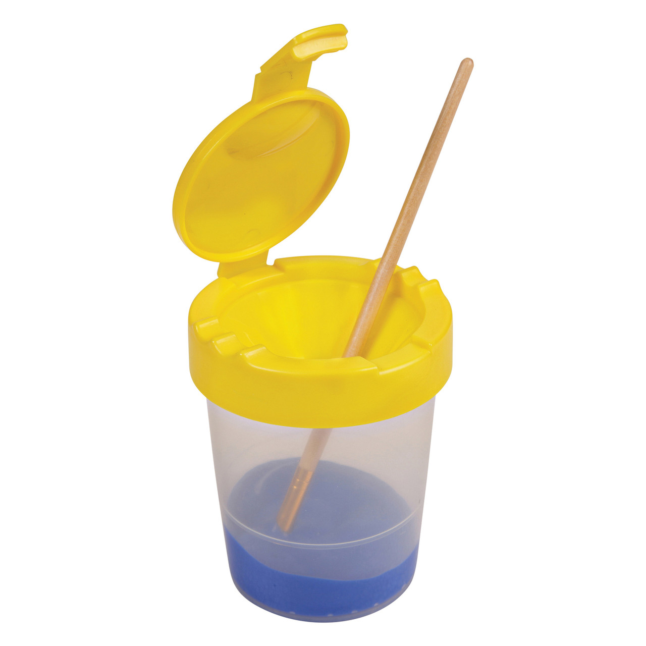 Deflecto Antimicrobial Kids No Spill Paint Cup Yellow