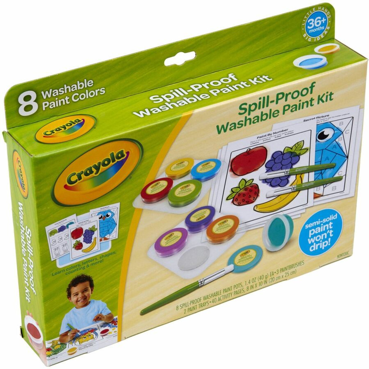 Crayola, Toys, Crayola Spill Proof Washable Paint Set