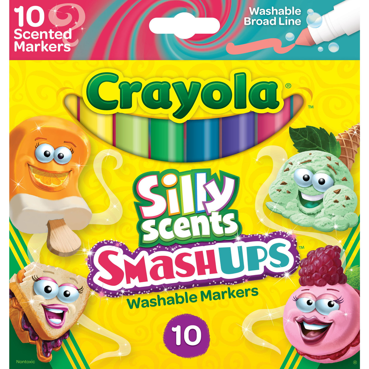  Crayola Silly Scents Scented Markers, Washable Markers