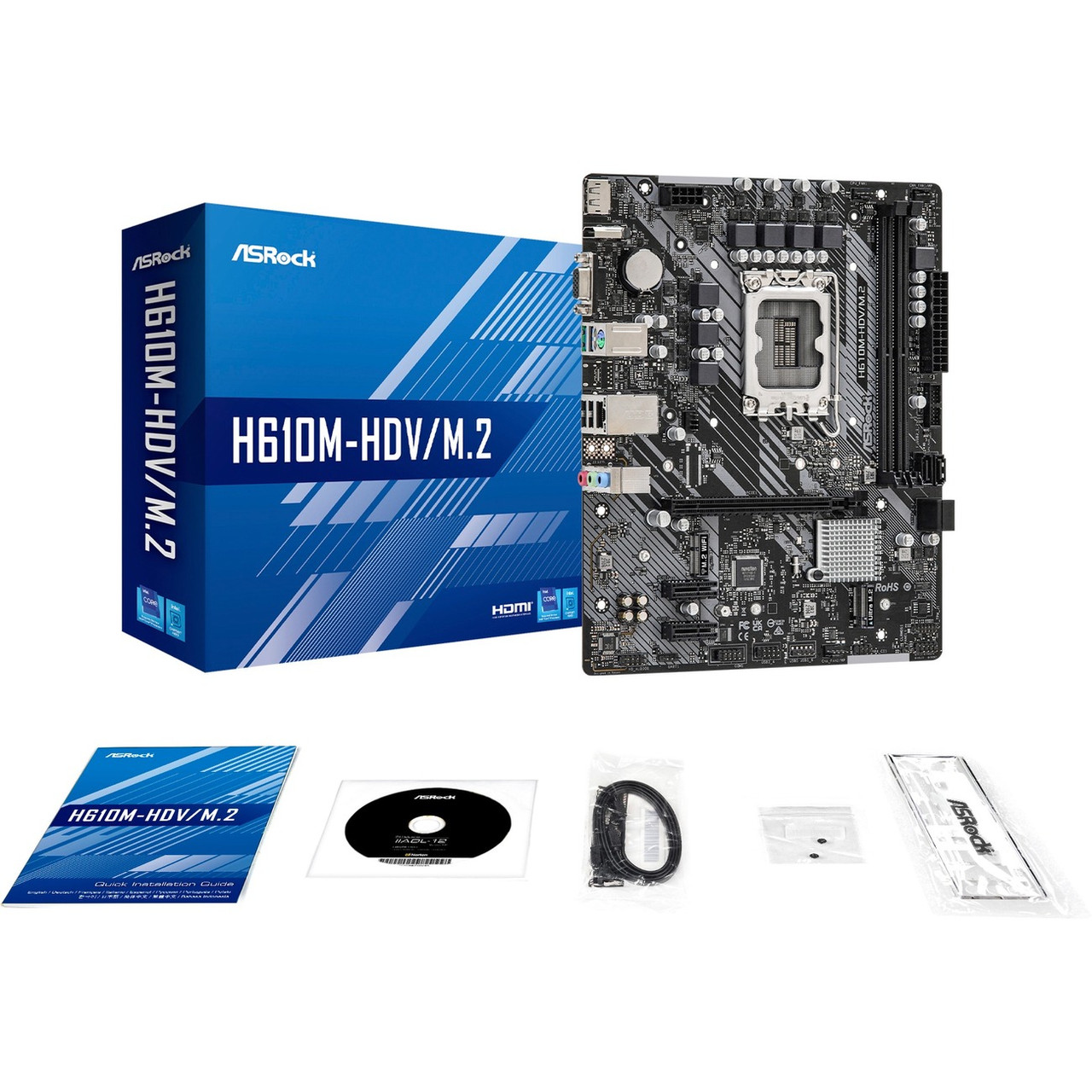 マザーボード ASRock H610M-HDV/M.2 mATX ASRock Intel H610M-HDV⁄M.2