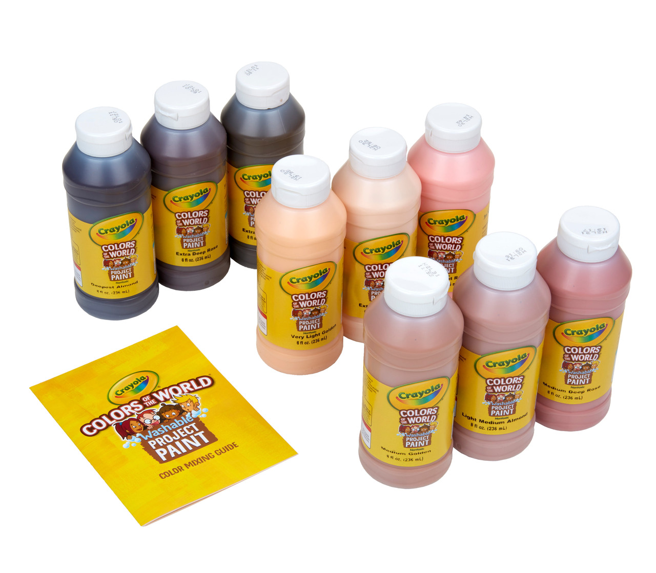10 Color Tempera Paint, 8 oz Bottles Washable Paint for Kids, Made in USA