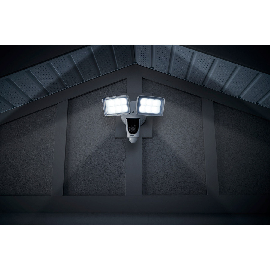 Lorex 1080p Wi-Fi Dual Floodlight Camera – V261LCD-E, Weatherproof, 137° View