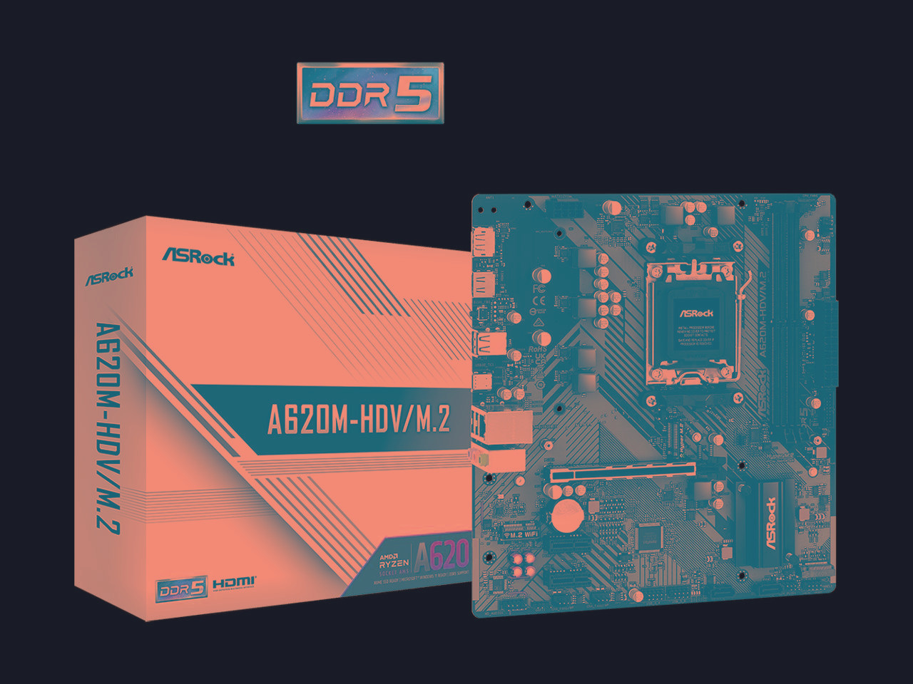 Asrock A620M-HDV/M.2 Mb Asrock|a620m-hdv/m.2 R A620MHDV/M.2