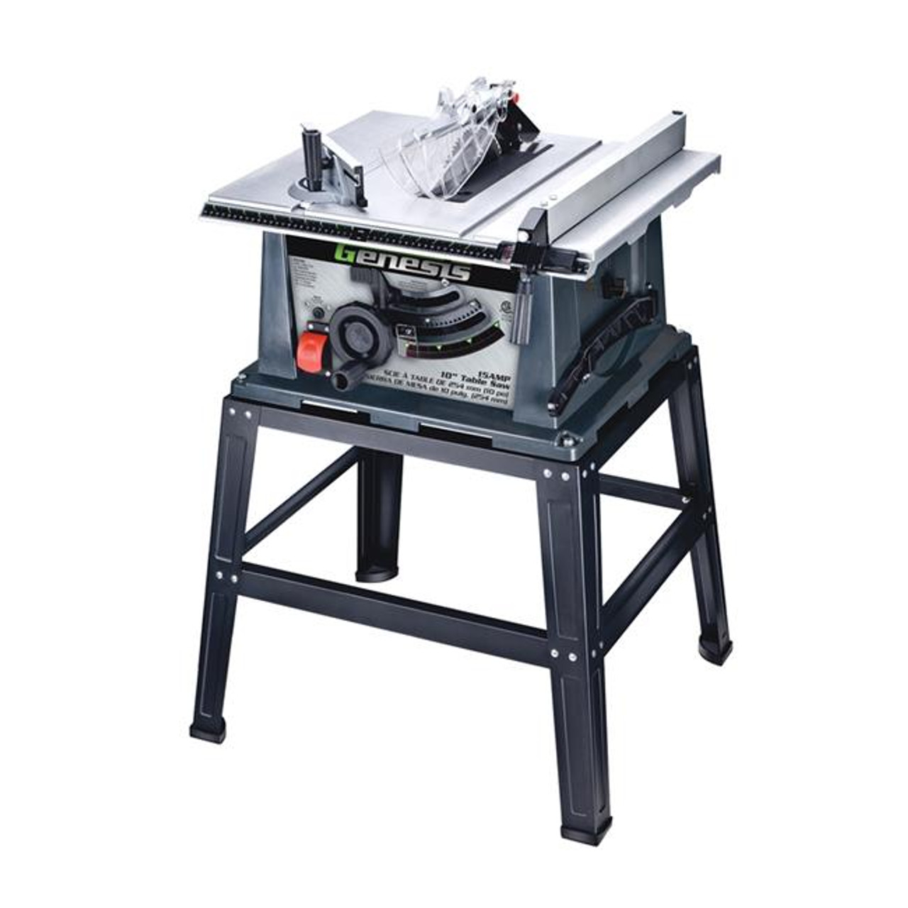 Genesis Gts10sc 15-amp 10-in. Table Saw With Metal Beach Audio
