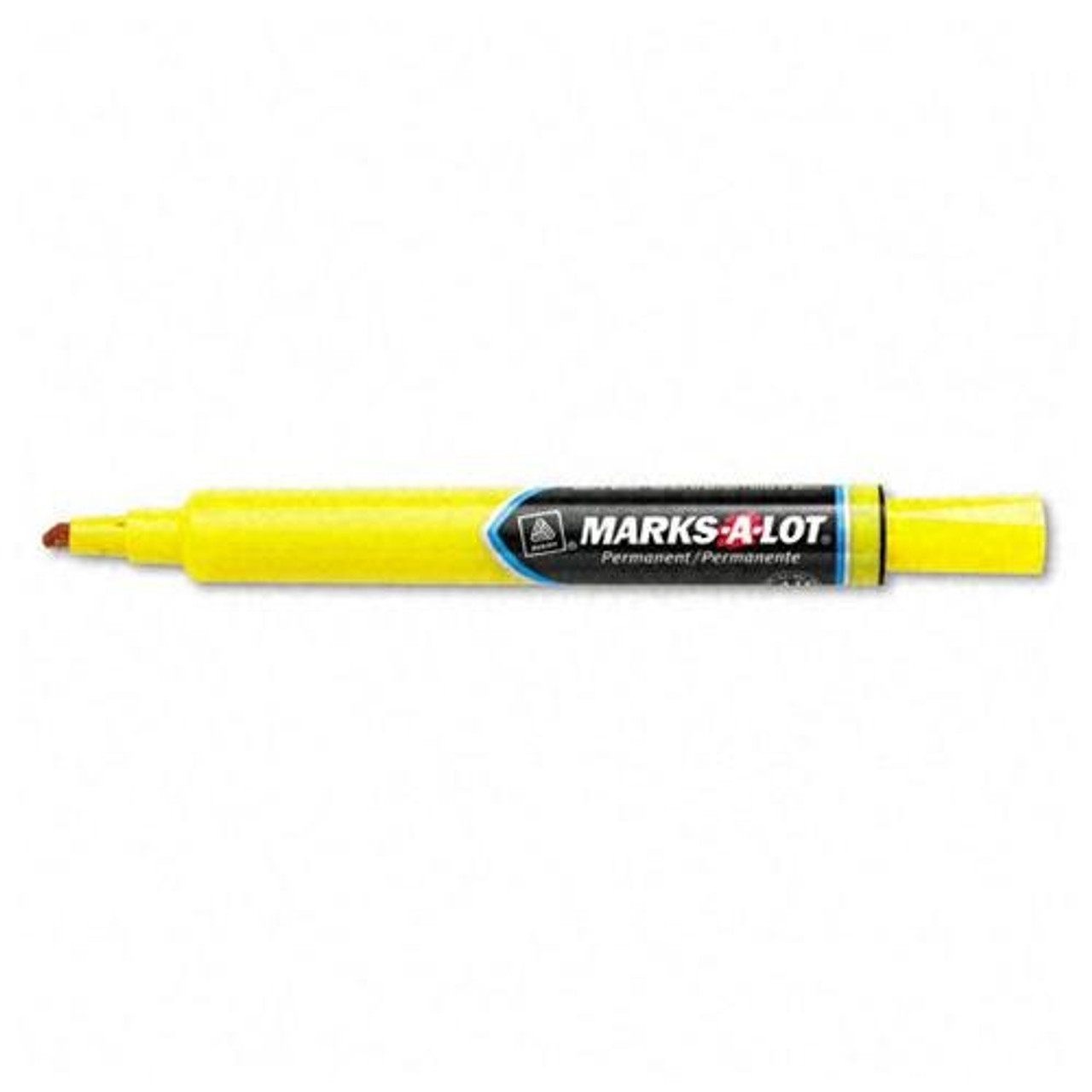 Avery Marks-a-lot Large Permanent Marker - Chisel Marker Point Style -  Yellow Ink - 1 Dozen (08882)