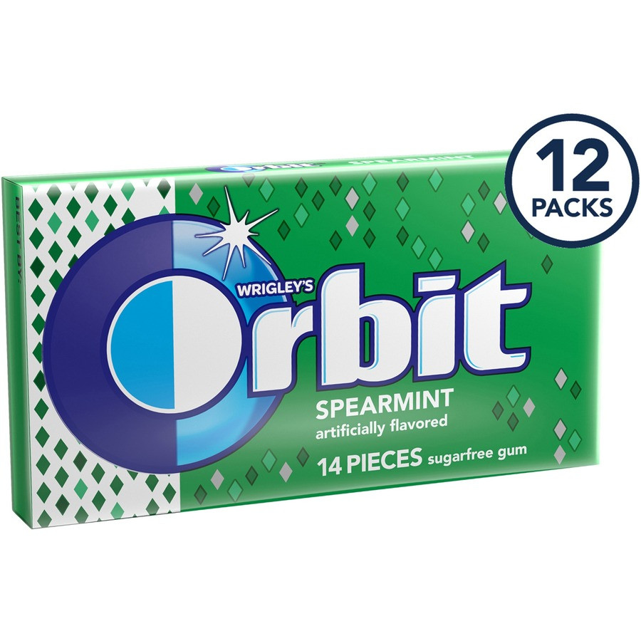 Orbit Spearmint Sugar-free Gum - 12 packs (mrs-11484) | Beach Audio
