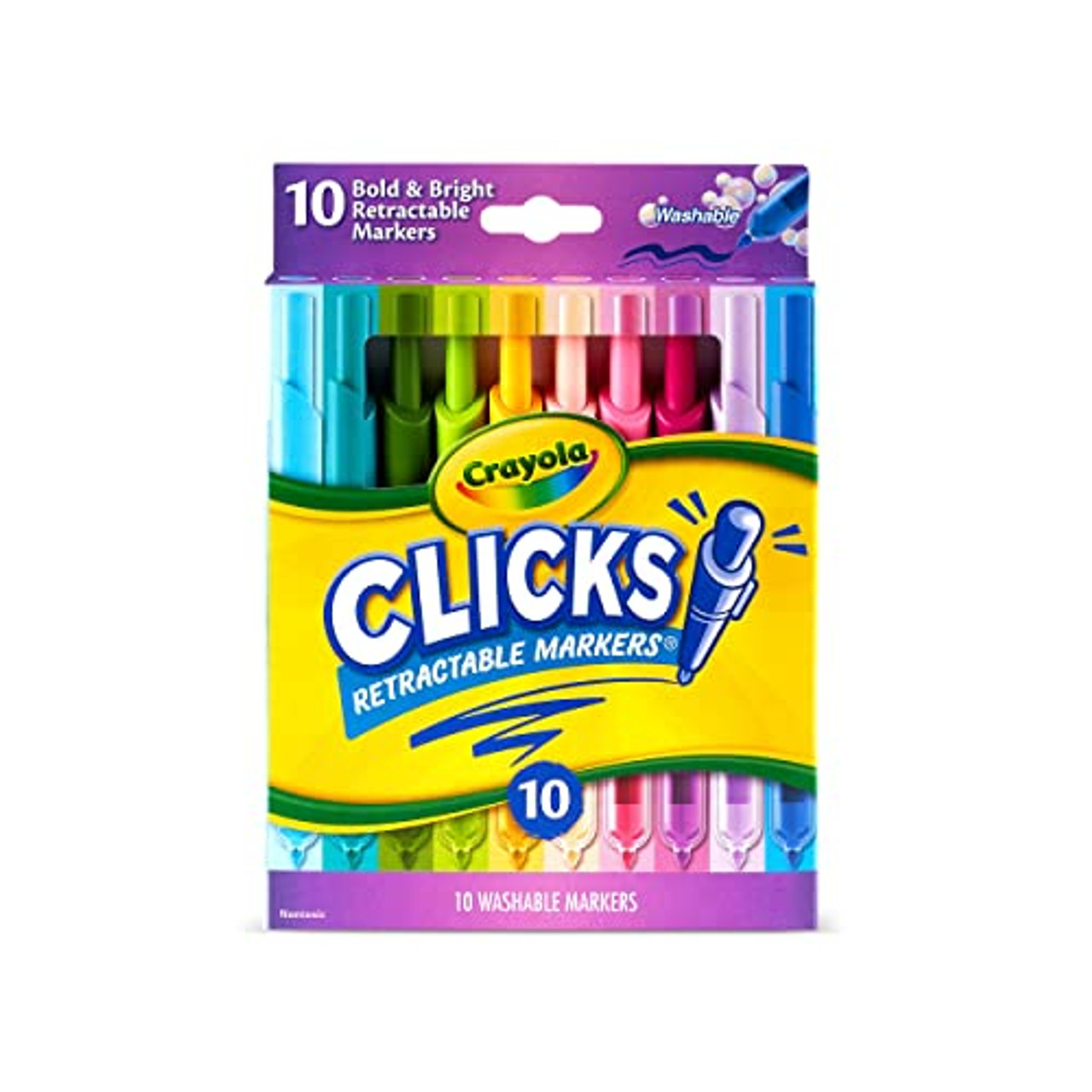 Crayola CLICKS Retractable Markers, 10 Per Pack, 2 Packs