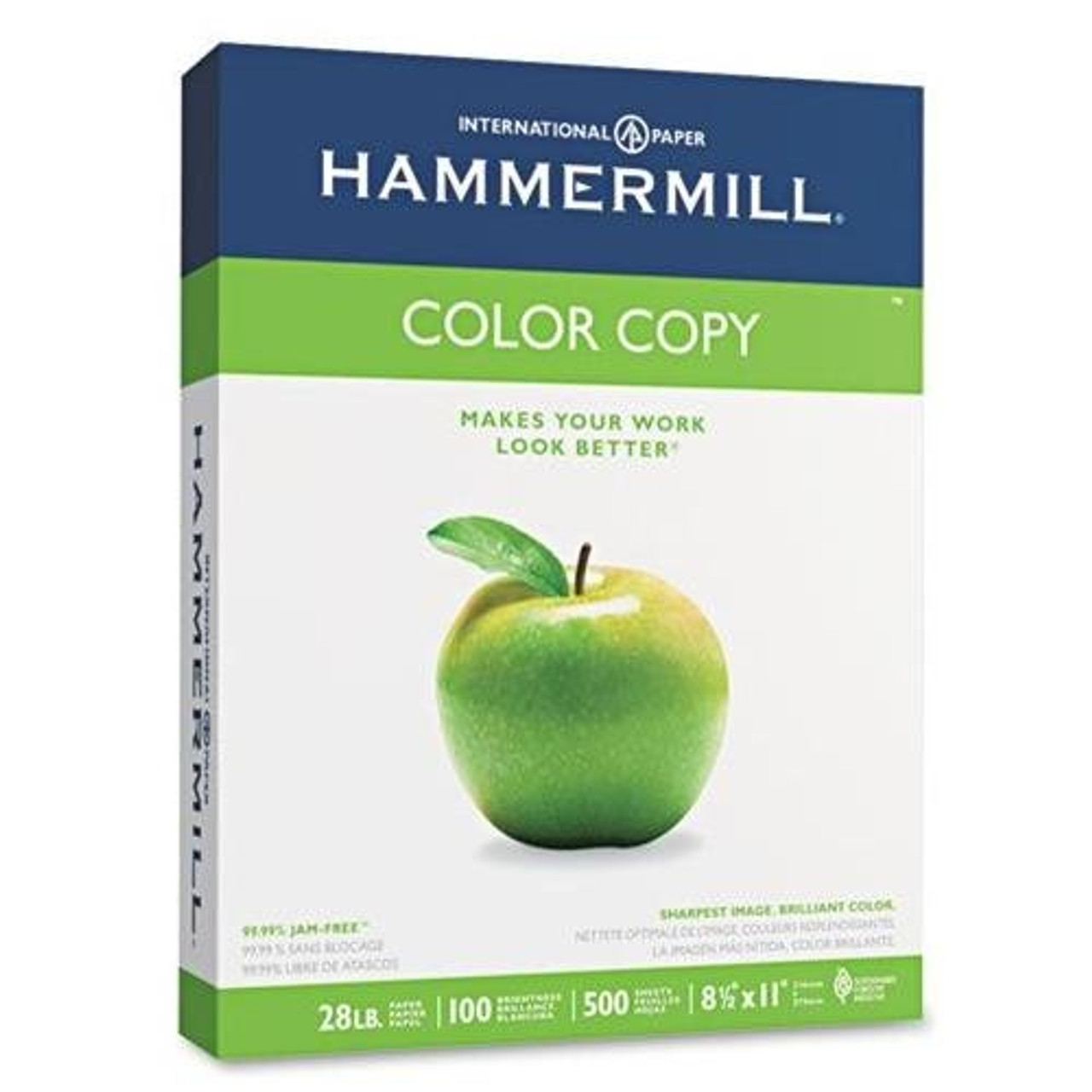 Hammermill Premium 8.5 x 11 Color Copy Paper, 28 lbs., 100 Brightness,  4000 Sheets/Carton (102467)