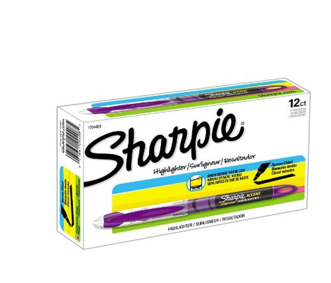  SHARPIE Liquid Highlighters, Chisel Tip, Purple, Box