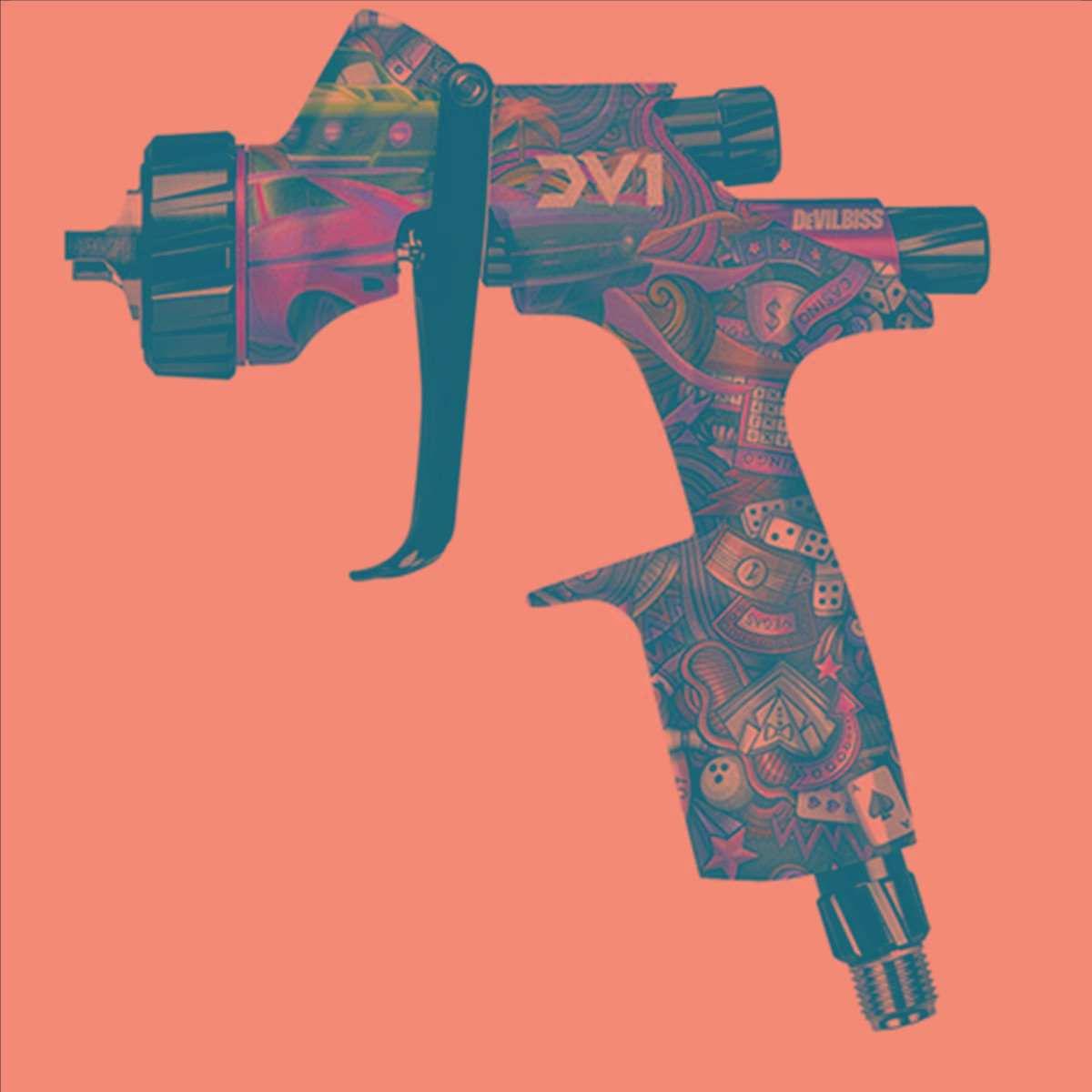 Itw Devilbiss 905924 Dv1 Basecoat Gambler Digi Uncupped | Beach Audio