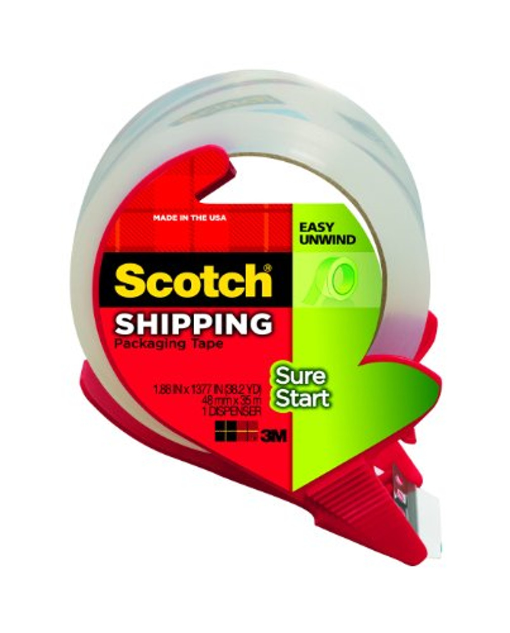 Scotch Sure Start Easy Unwind Packaging Tape - 1.88