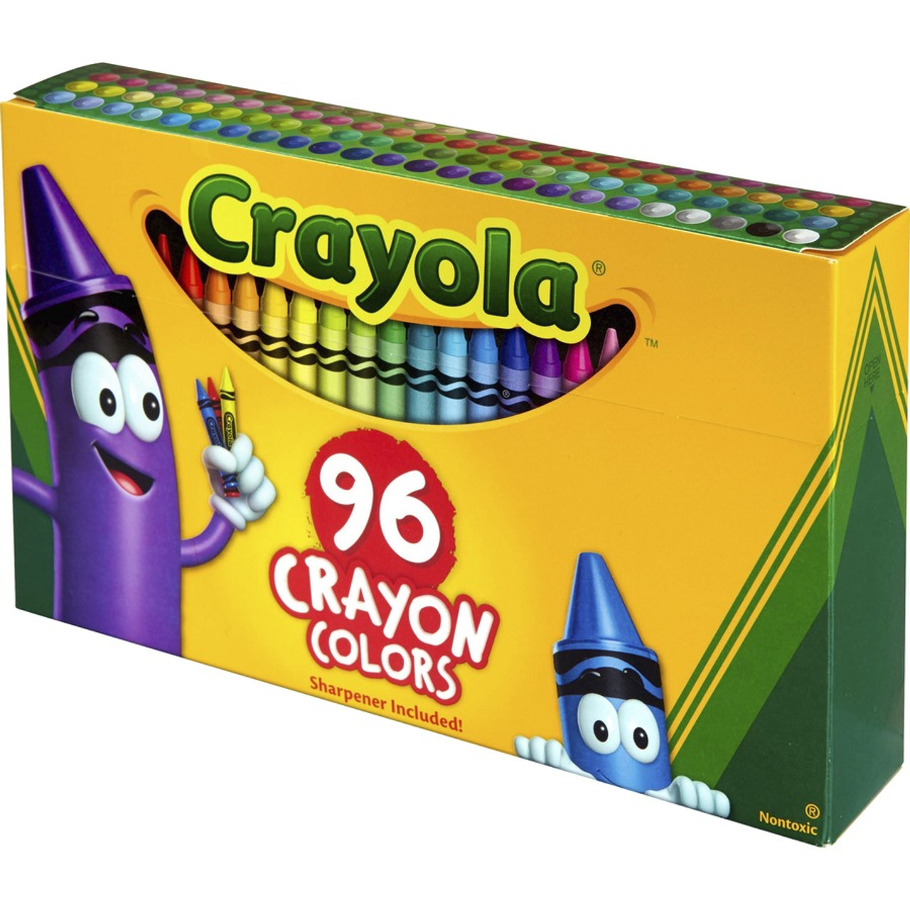 96 Pack Crayons - Wholesale Bright Wax Coloring Crayons in Bulk, 5 Per Box  in Assorted Bundle