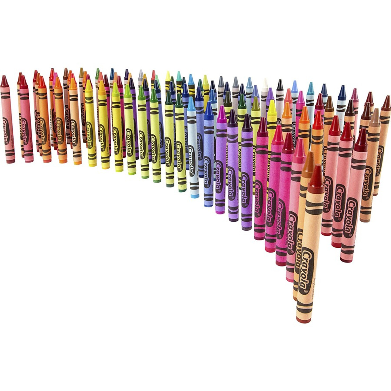 96 Pack Crayons - Wholesale Bright Wax Coloring Crayons in Bulk, 5 Per Box  in Assorted Bundle