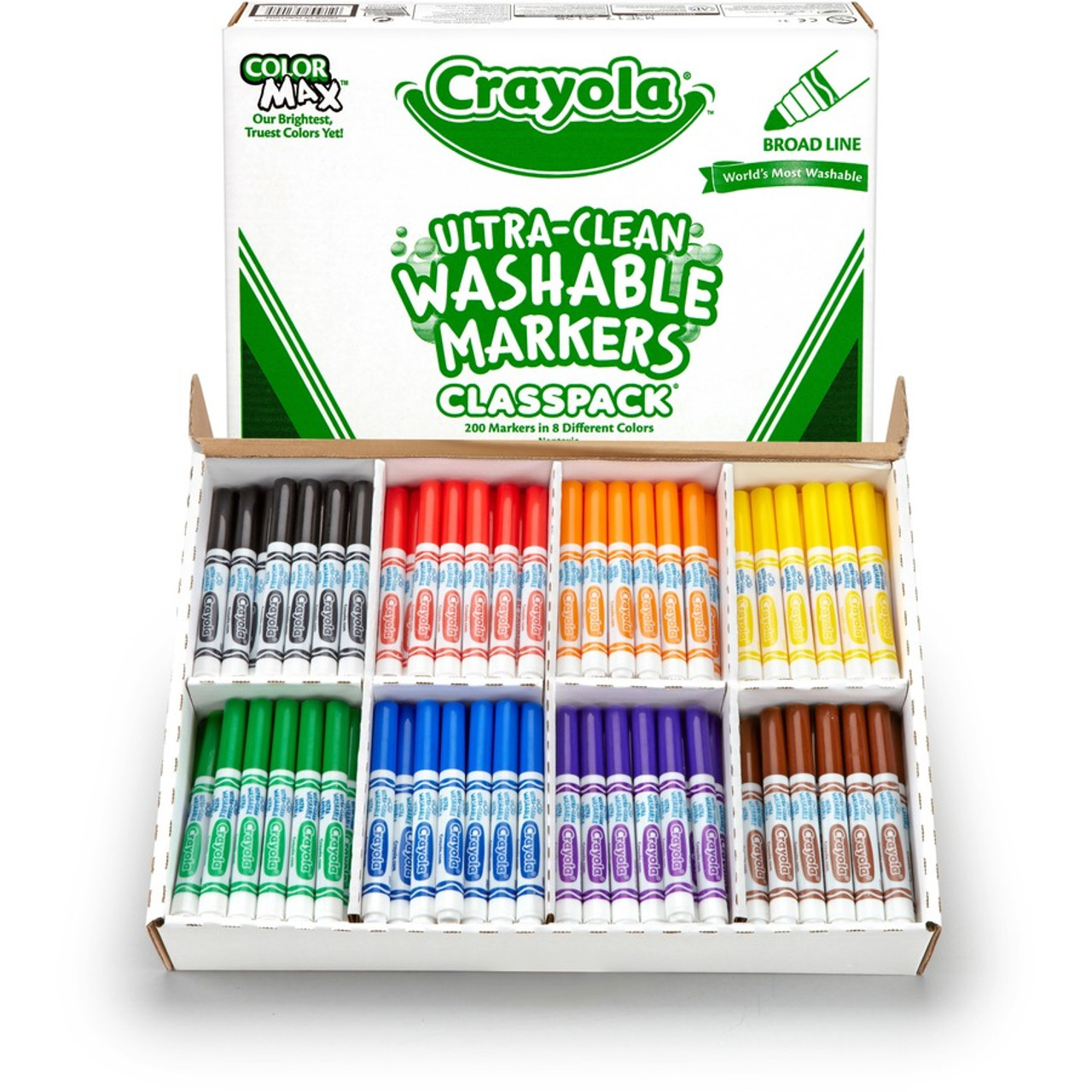 Crayola Washable Markers, Assorted Colors - 12 markers