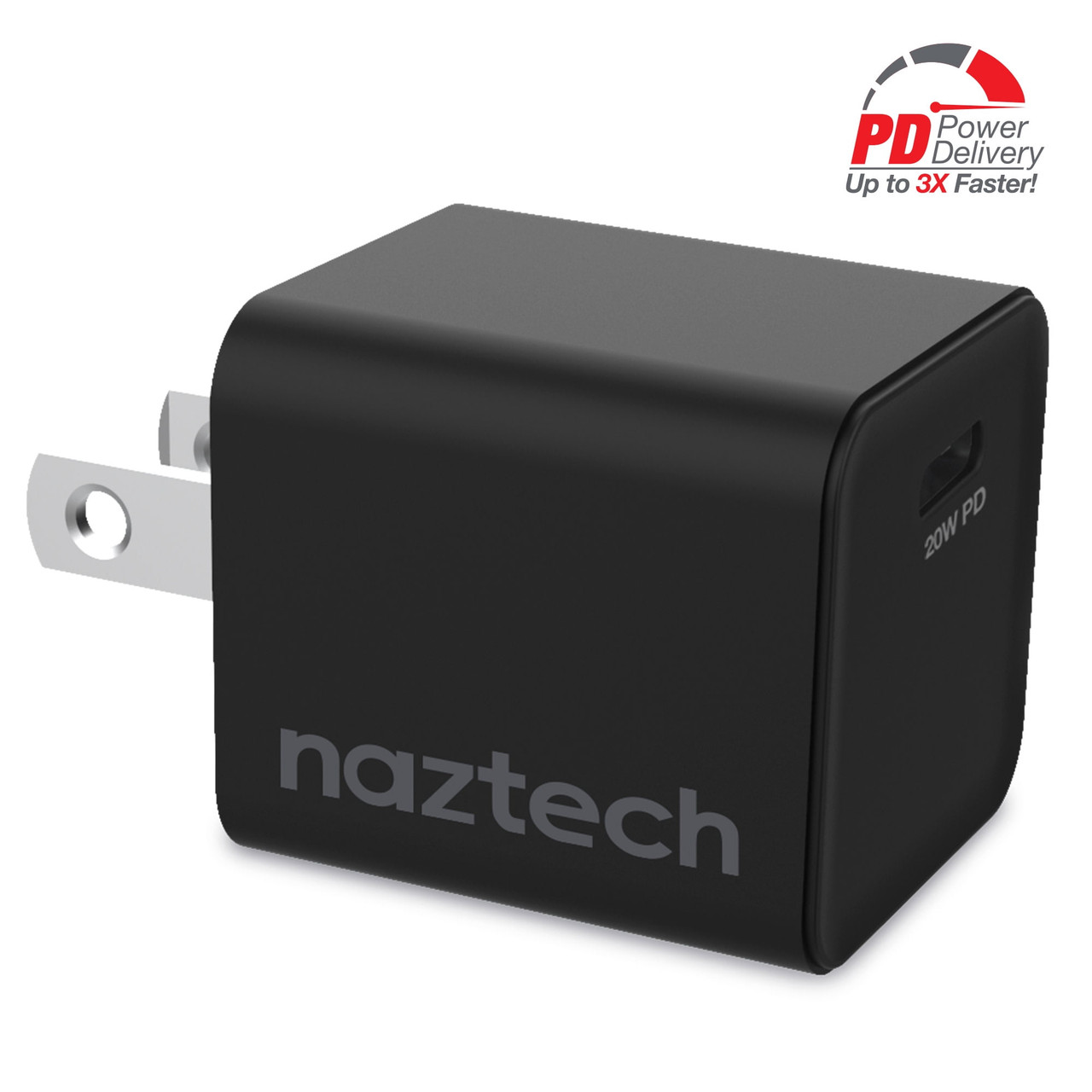 Naztech 15441 20-watt Power Delivery Mini Fast Wall Charger [black]