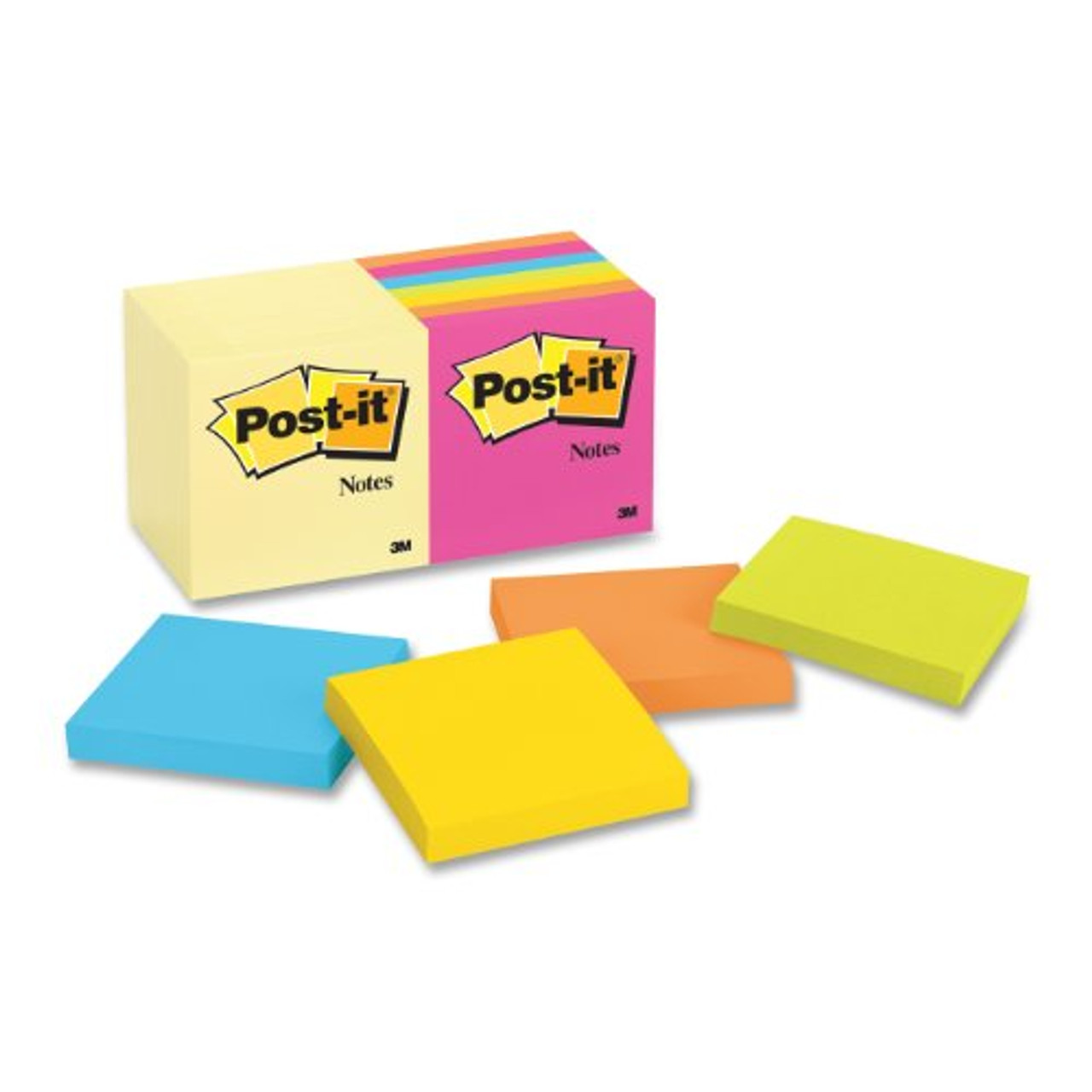 Original Pads Assorted Value Pack, 3 x 3, (14) Canary Yellow, (4