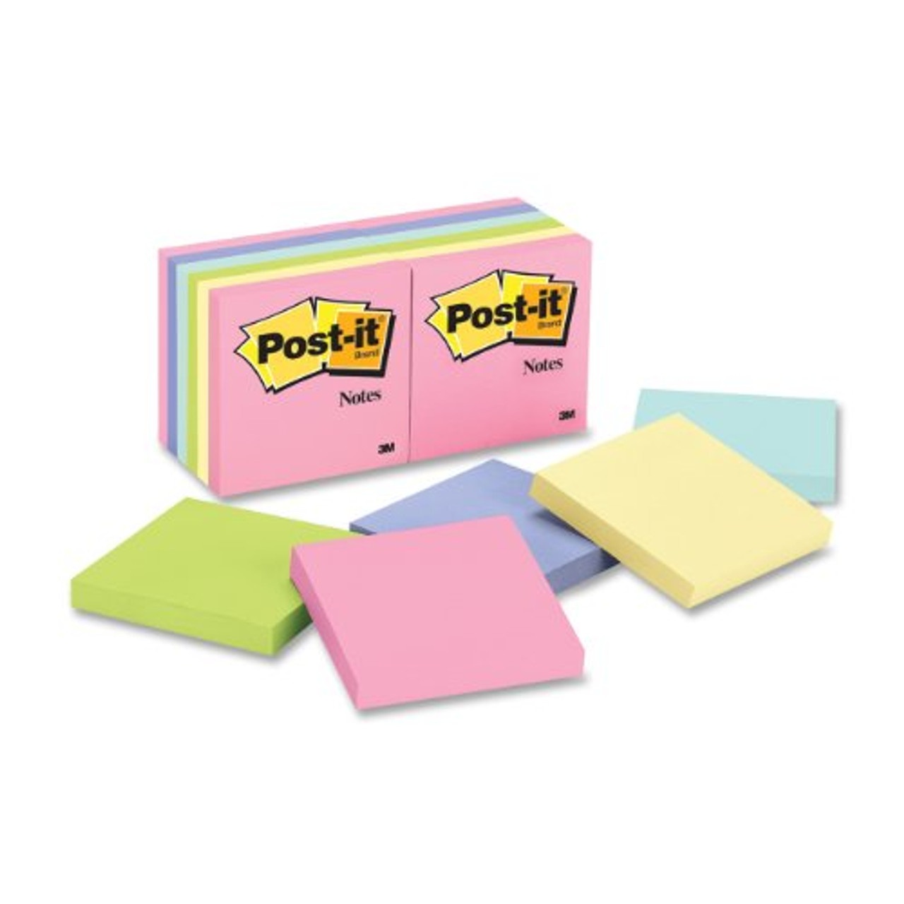 3M Post-it Notes, Marseille Pastel - 12 pack, 100 sheets each