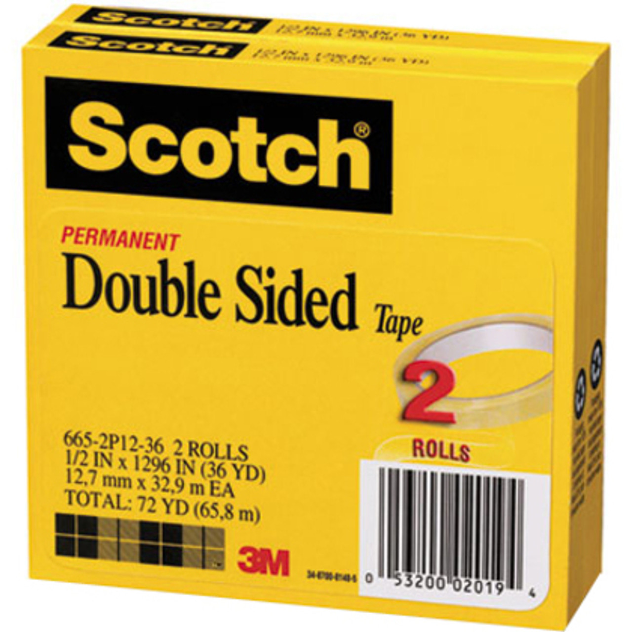 12 Packs: 3 ct. (36 total) Scotch® Double Sided Tape