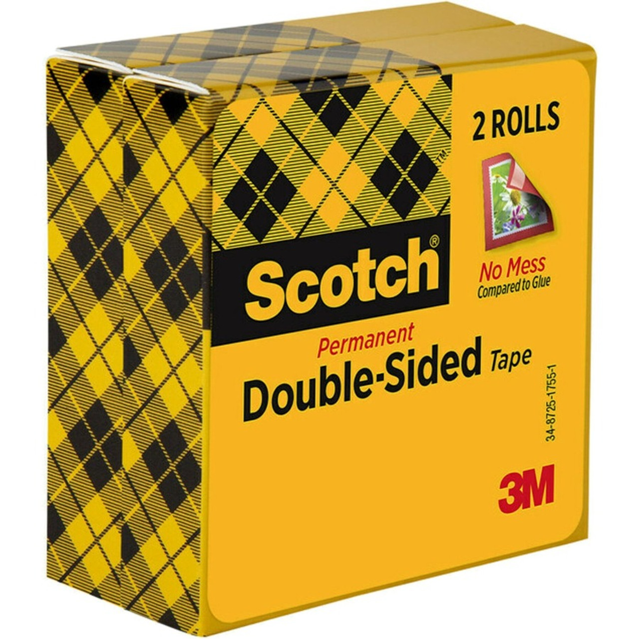 Scotch 1 in. x 1.60 yds. Clear Indoor Permanent Double-Sided