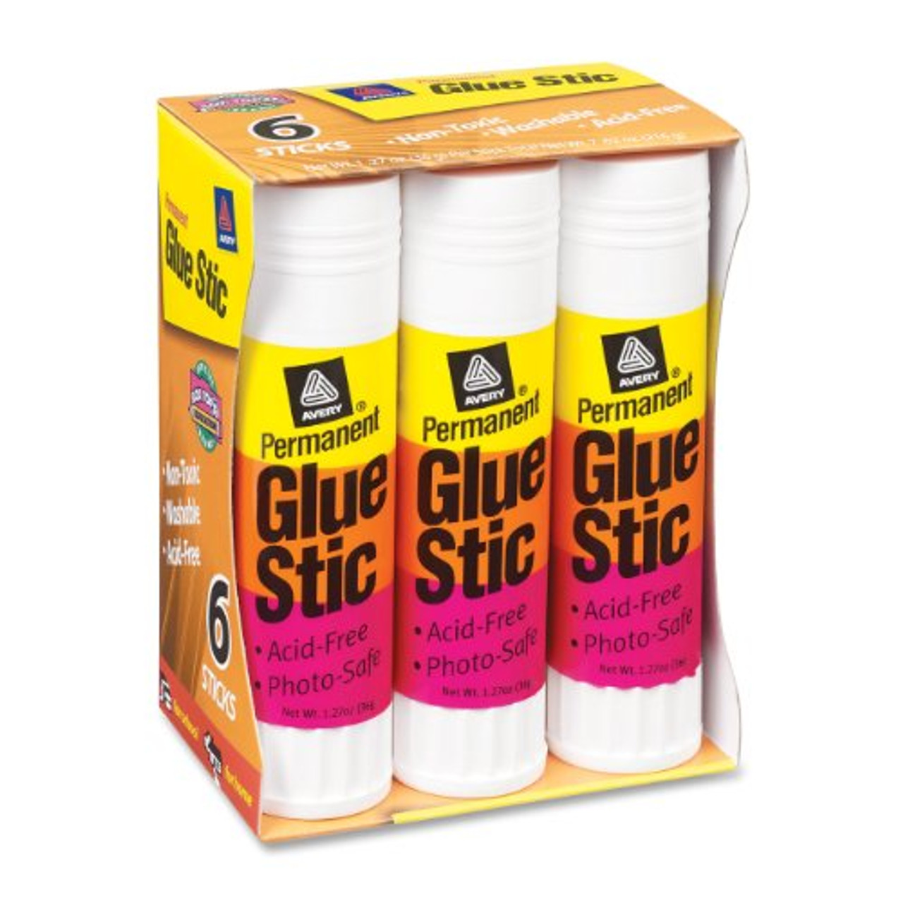 Avery® Glue Stick - 1.27 oz - 6 / Pack - White