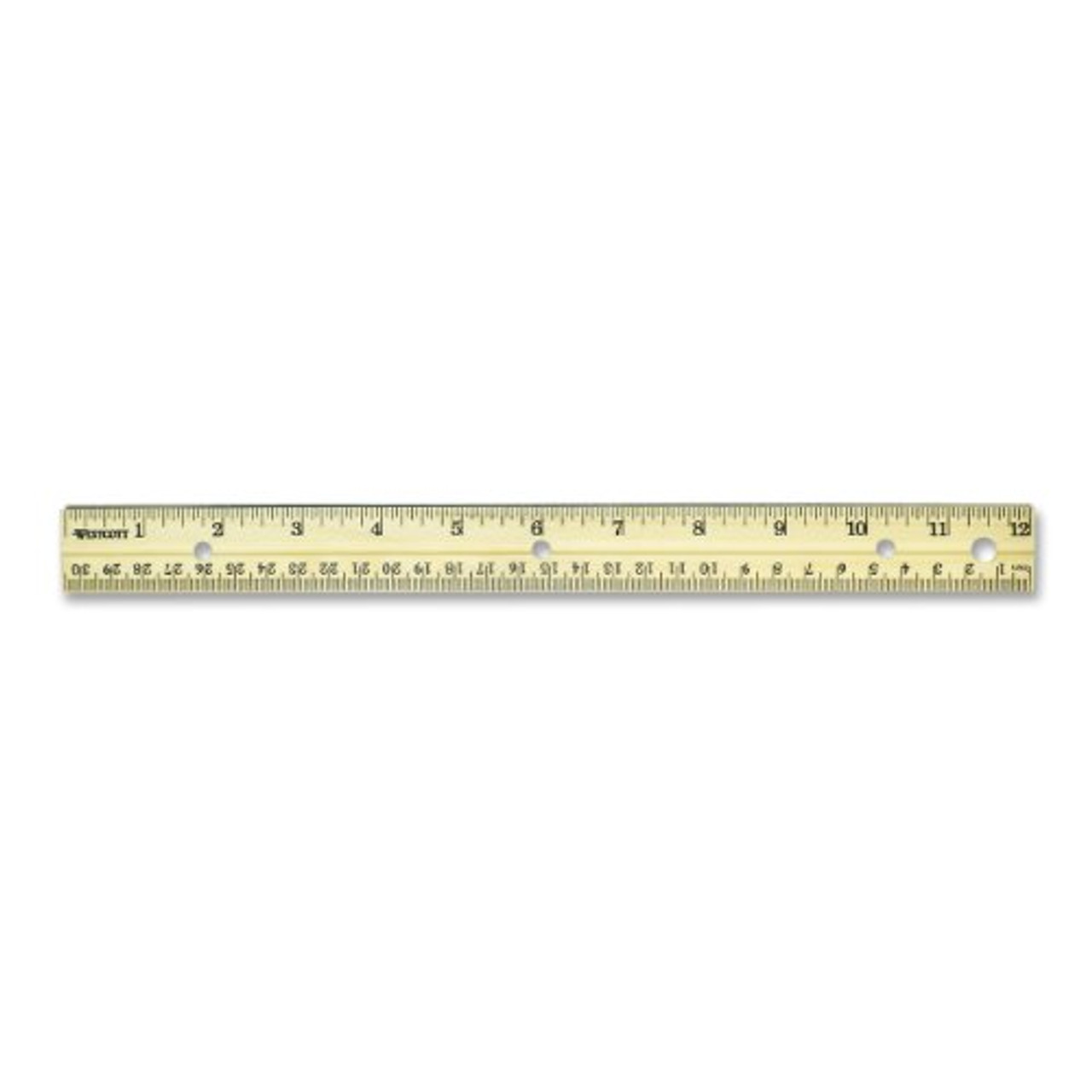 Westcott Metal Edge Office Ruler - 12 Length 1 Width