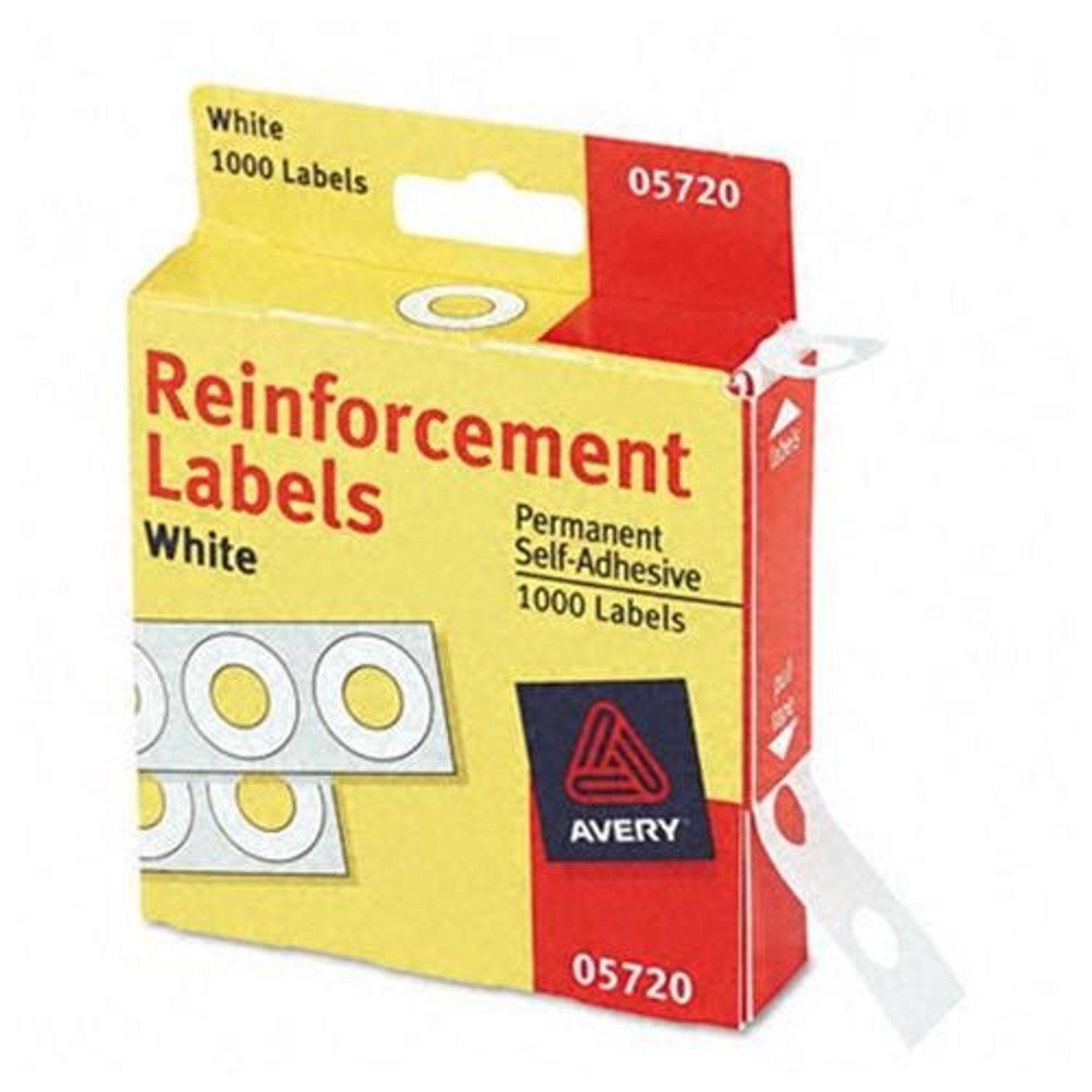 Avery Reinforcement Label - 0.25 Diameter - Polyvinyl