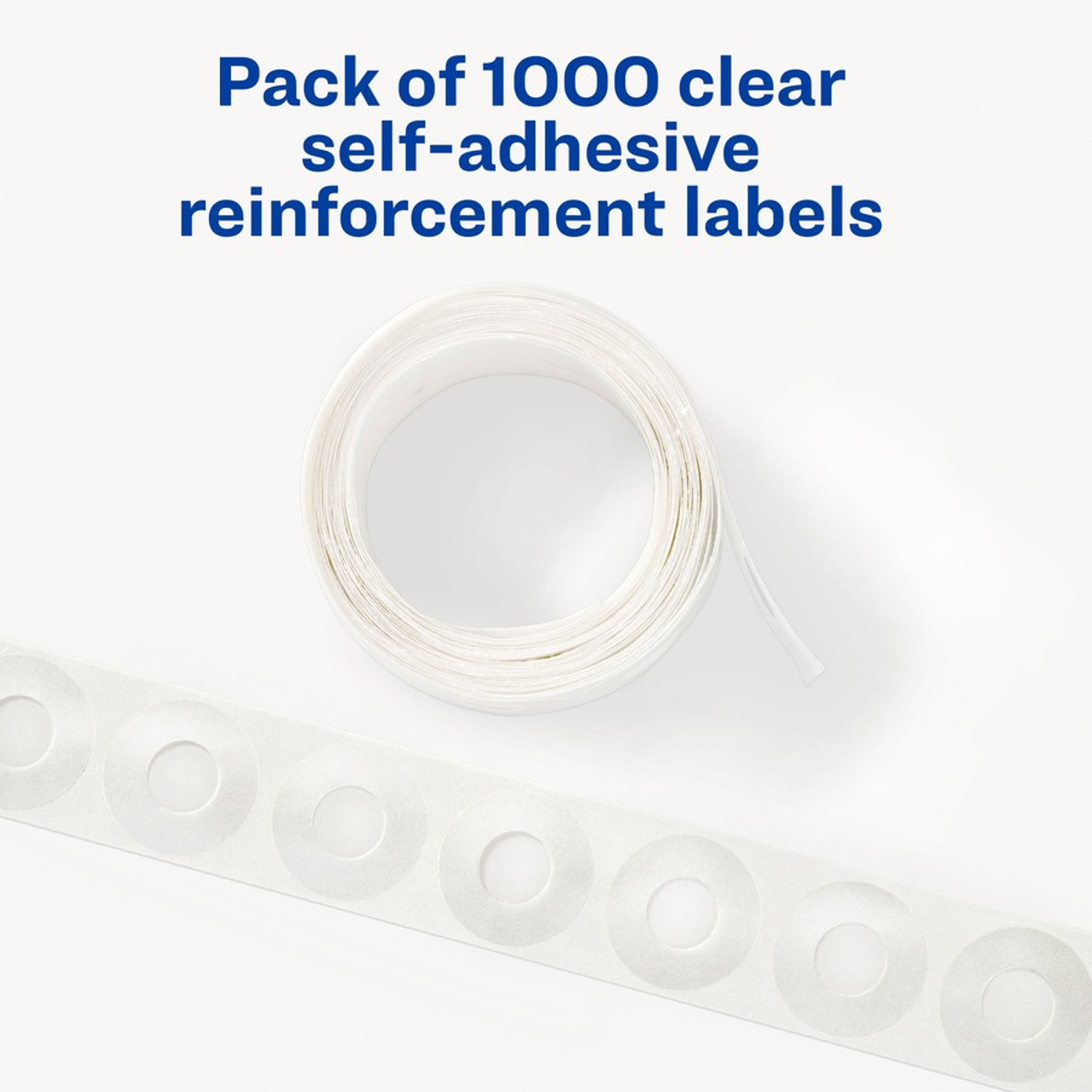 Avery Reinforcement Label - 0.25 Diameter - Polyvinyl