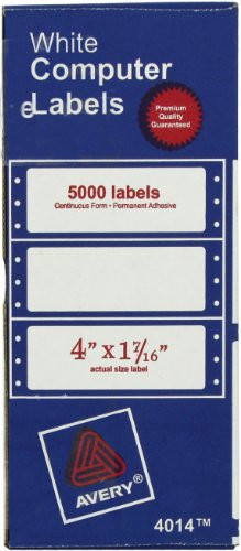 Avery Pin Fed Label - 4" Width X 1.43" Length - 5000 / | Beach Audio