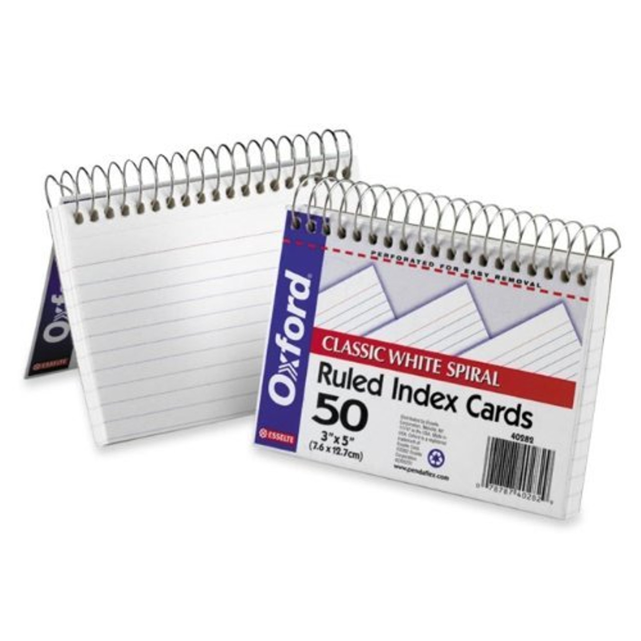 4X6, Recycled, Ruled Index Cards (White)