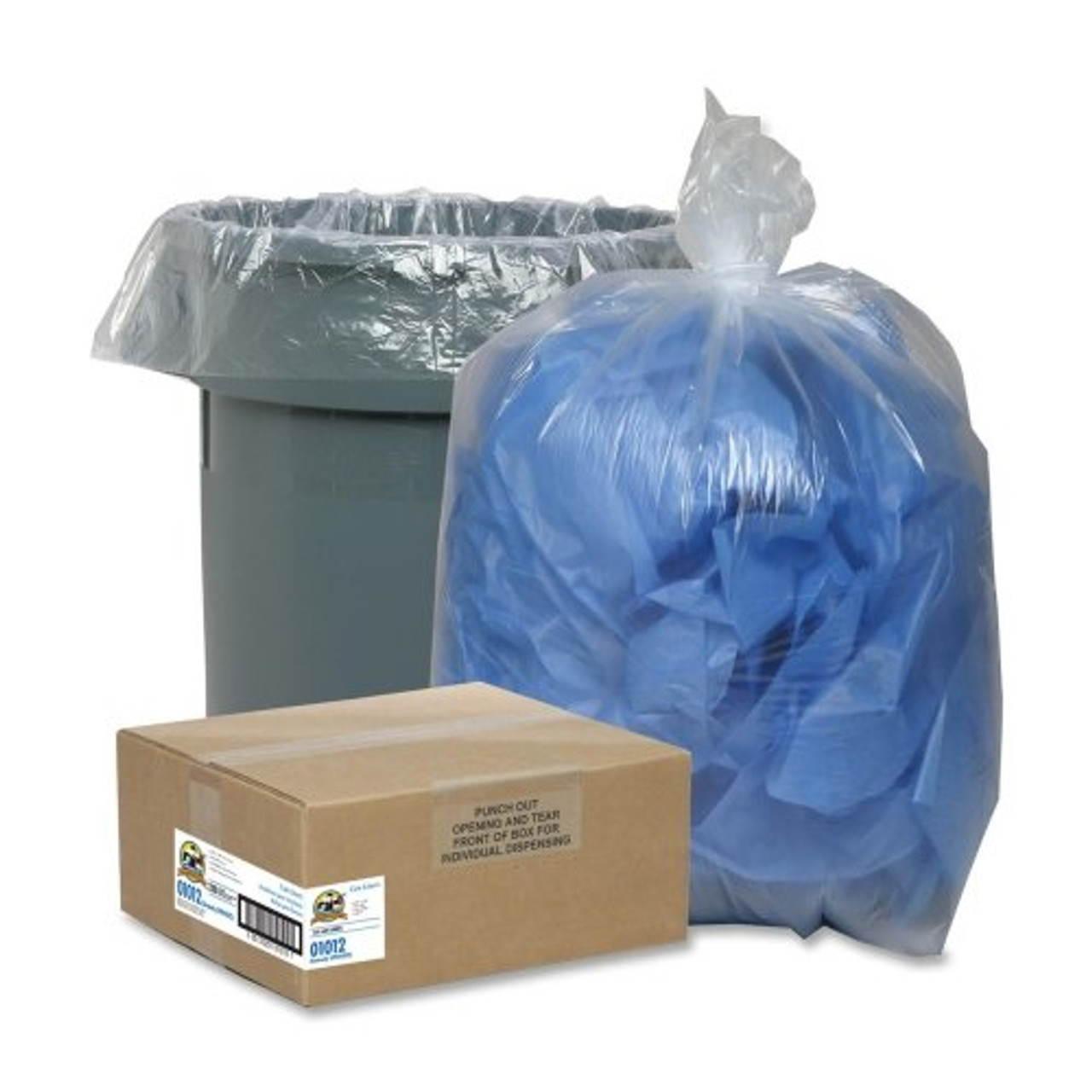 Genuine Joe Clear Trash Can Liners, 10 gal, 23 x 24