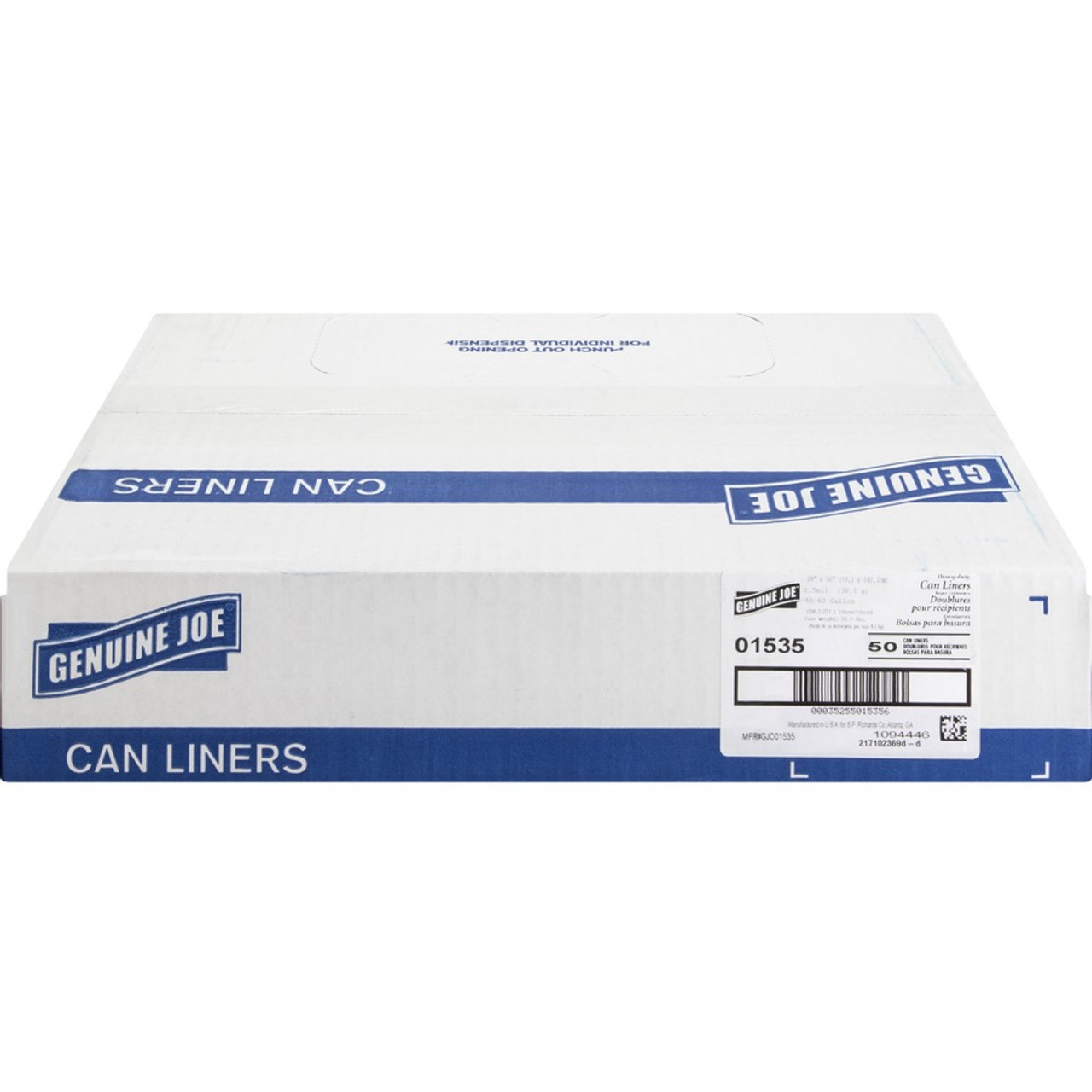 Genuine Joe Heavy Duty Trash Bag - 60 Gal - 56 X 39 