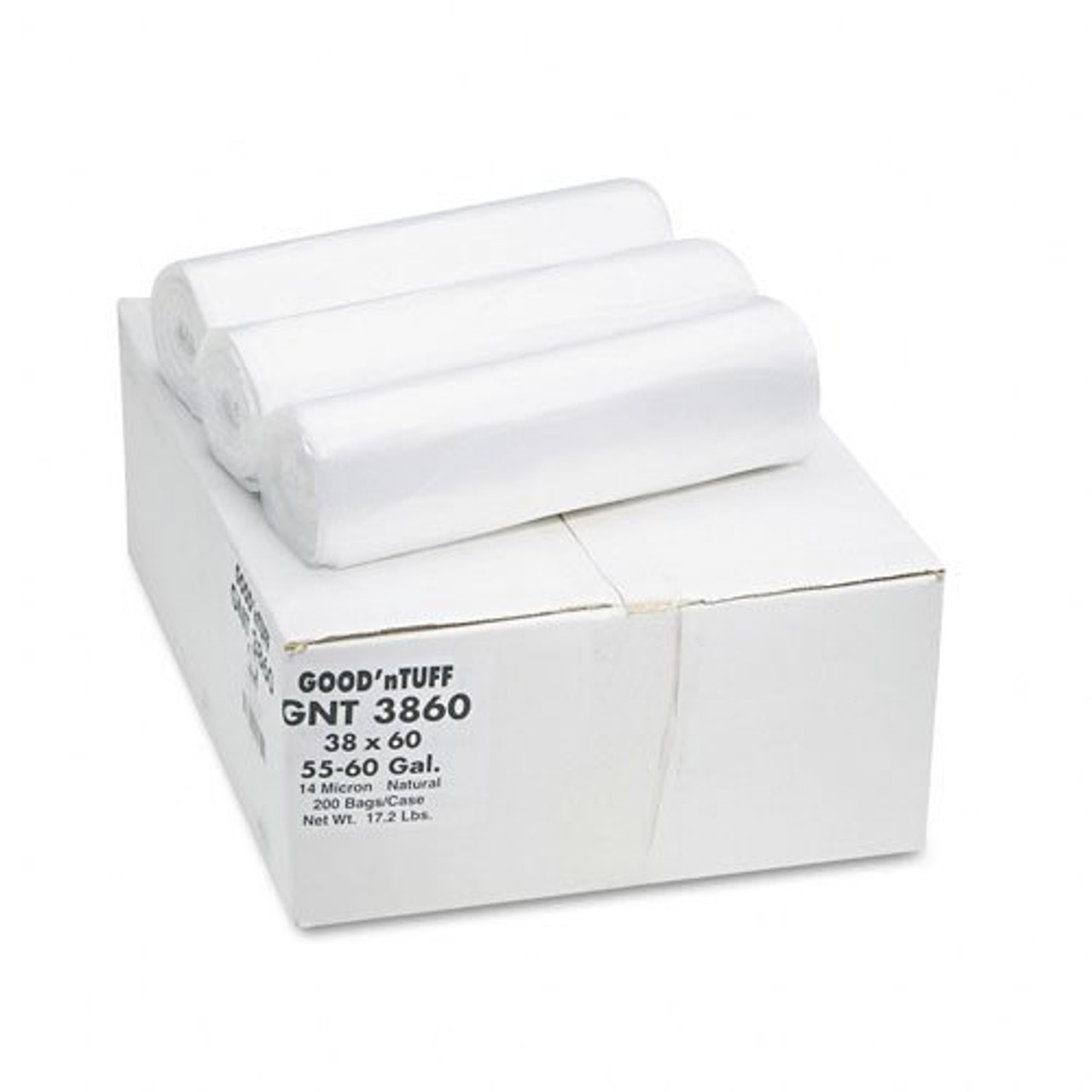 60 Gallon High Density Can Liners - 14 Micron - 200/case