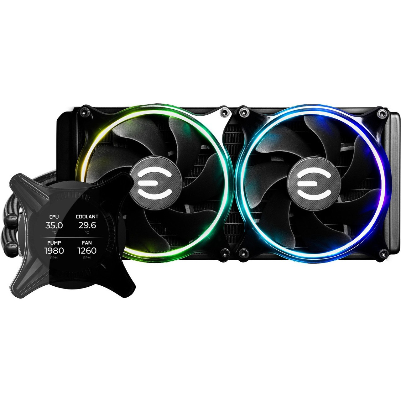 EVGA CLCx 240mm All-in-One LCD CPU Liquid Cooler, 2x | Beach Audio