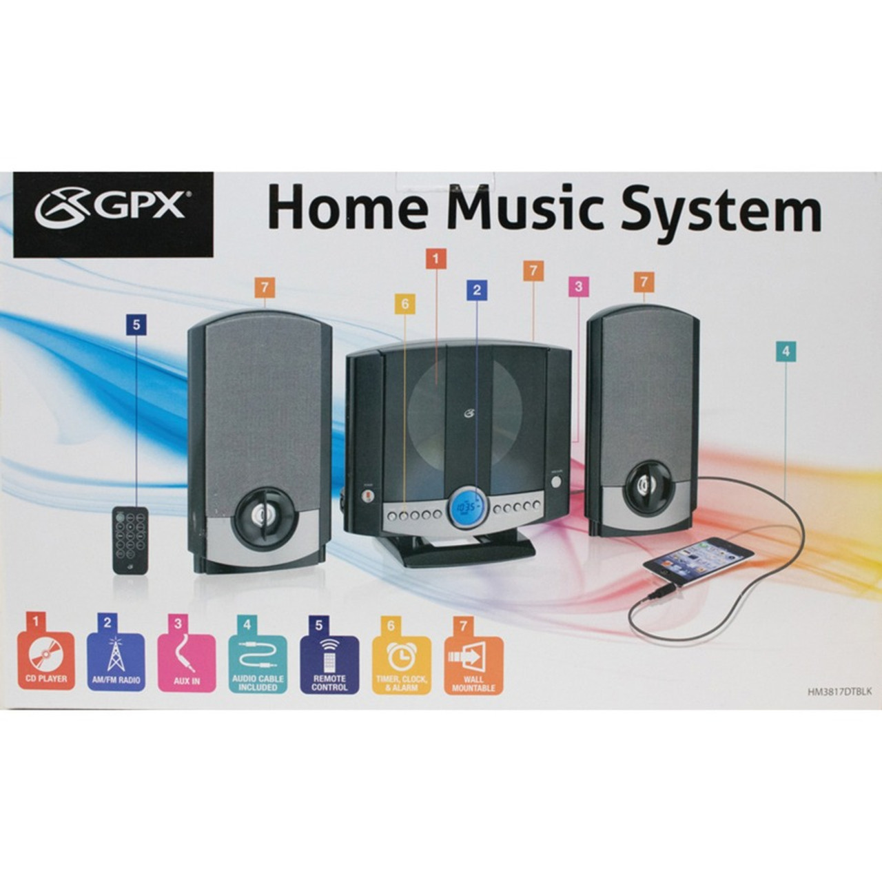 Gpx Hm3817dtblk Home Music Hi-fi System - Cd Player | Beach Audio